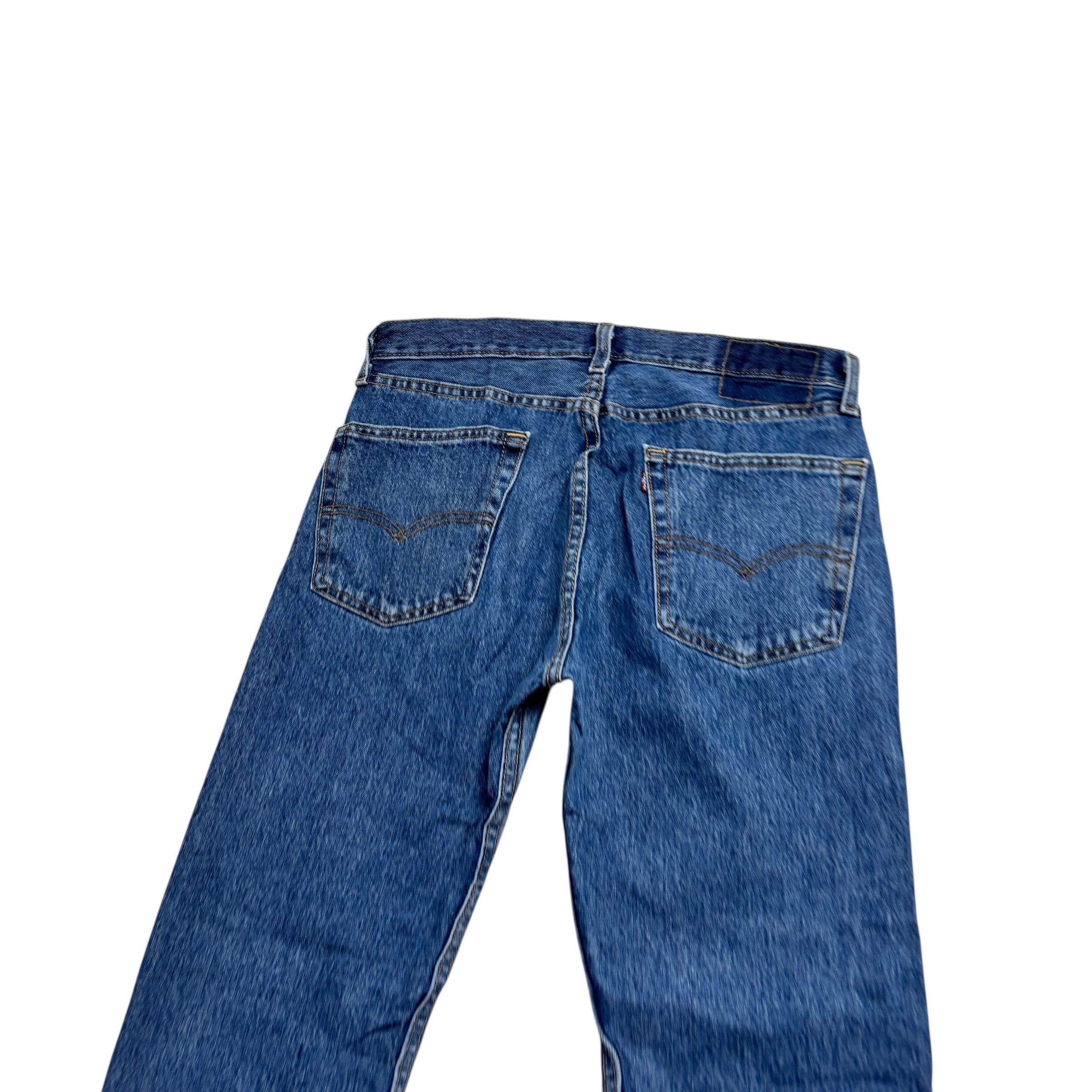 Levis 505 Jeans W31 L30 Mens Mid Blue Regular Straight Fit Denim