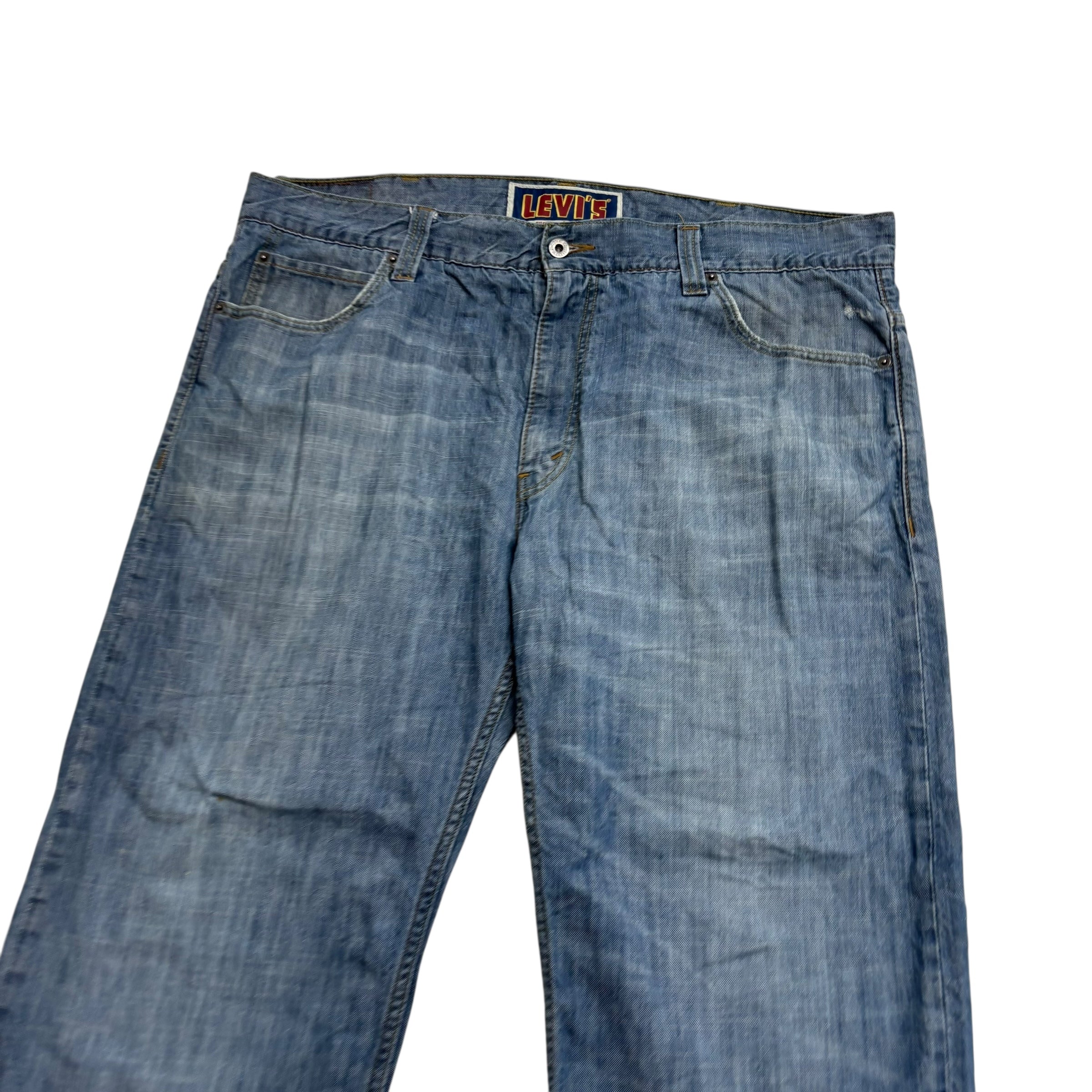 Levis 549 Jeans W42 L32 Mens Silver Blue Baggy Relaxed Straight Vintage Denim