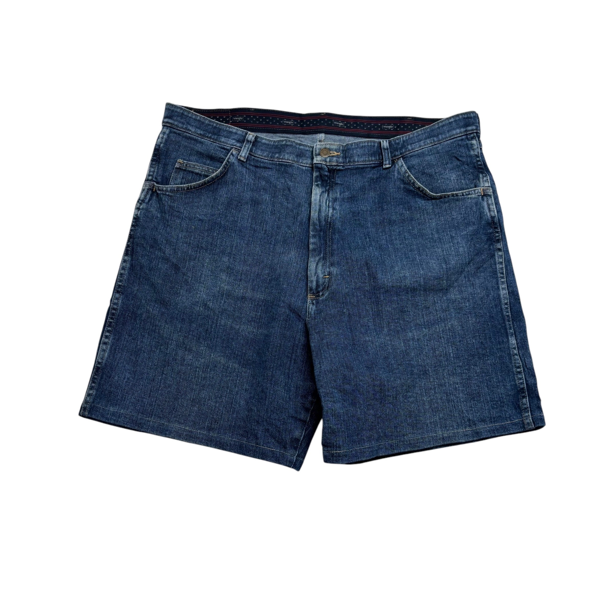Wrangler Baggy Jorts W40 Mens Denim Shorts Dark Blue Relaxed Fit Stretch