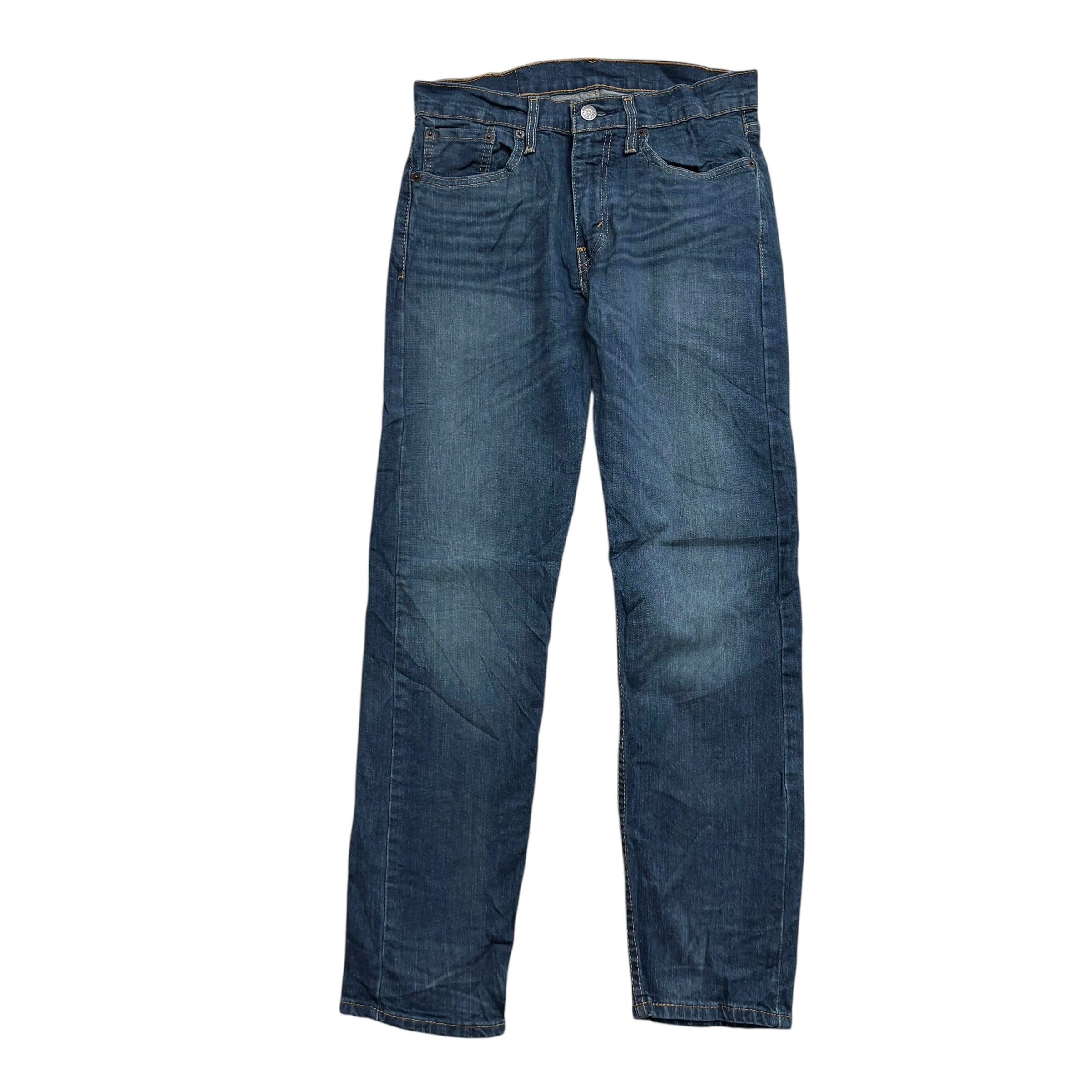 Levis 502 Jeans W30 L30 Mens Dark Blue Regular Tapered Fit Stretch Denim (E)