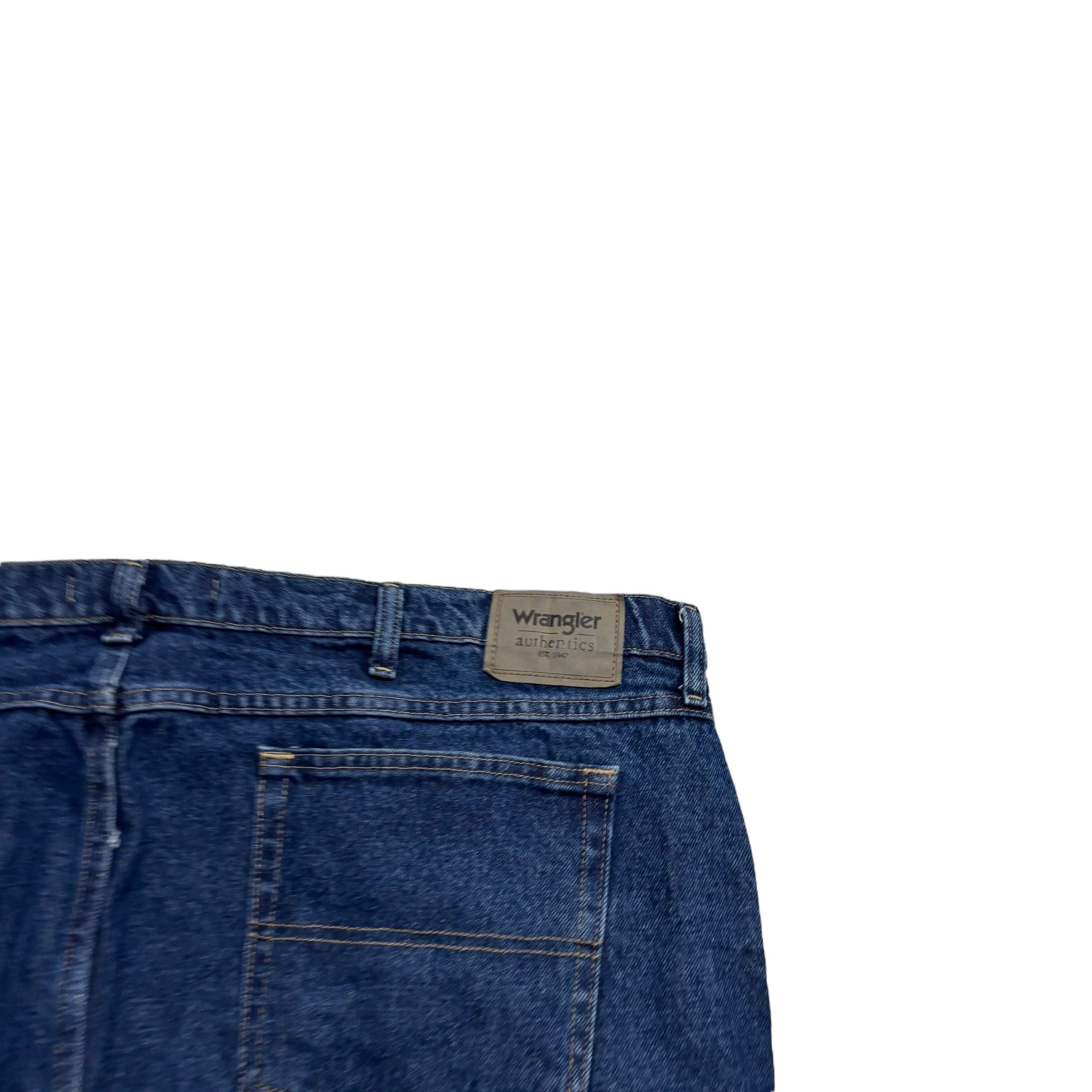Wrangler Jeans W48 L30 Mens Dark Blue Relaxed Straight Fit Denim (E)