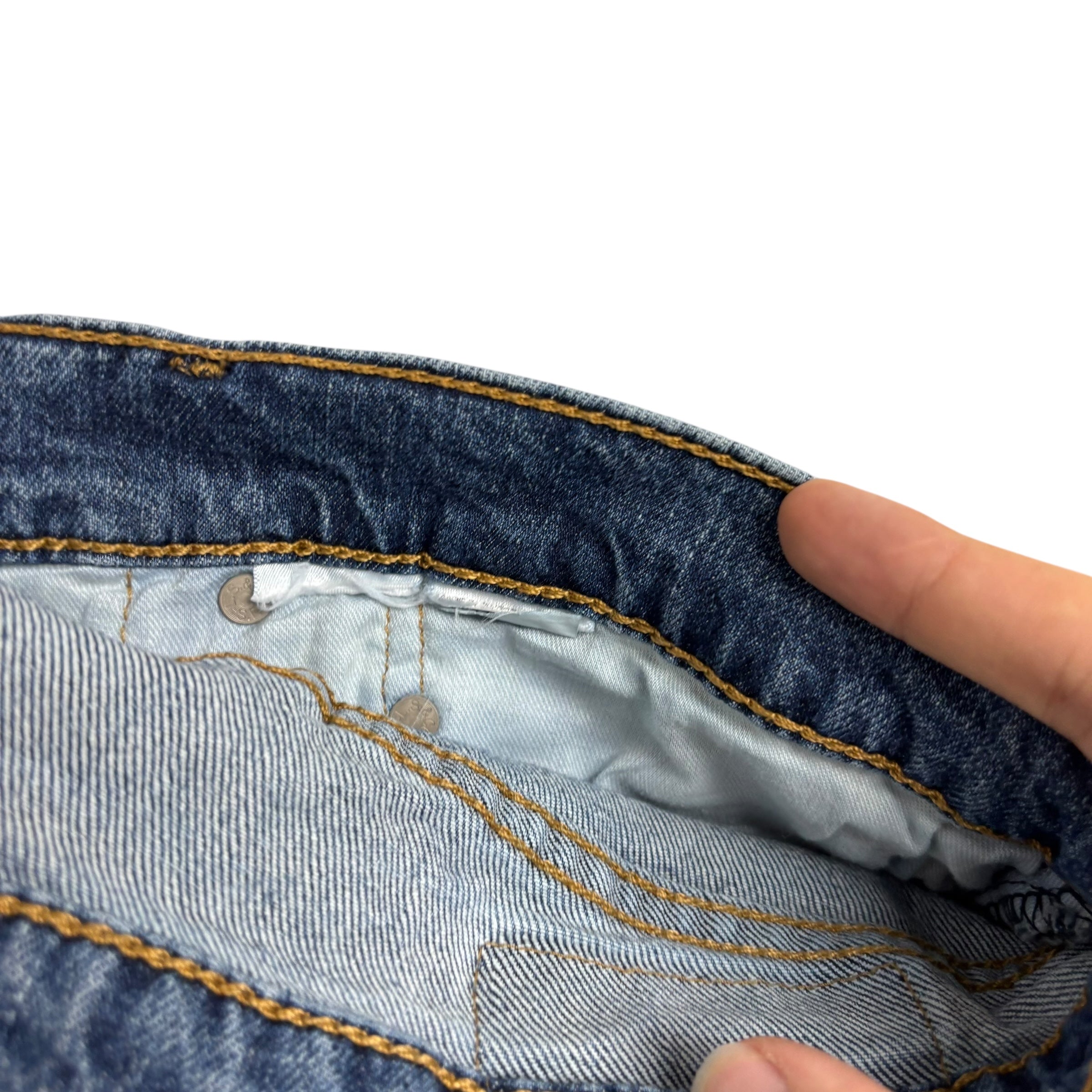 Levis 541 Jeans W36 L30 Mens Mid Blue Athletic Tapered Fit Stretch Denim (E)