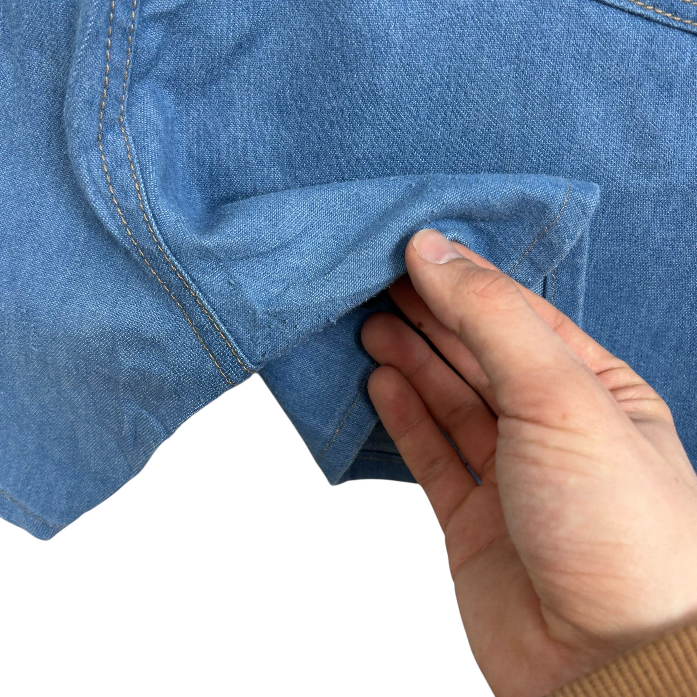 Vintage Wrangler Denim Shorts W40 Mens Blue 4in