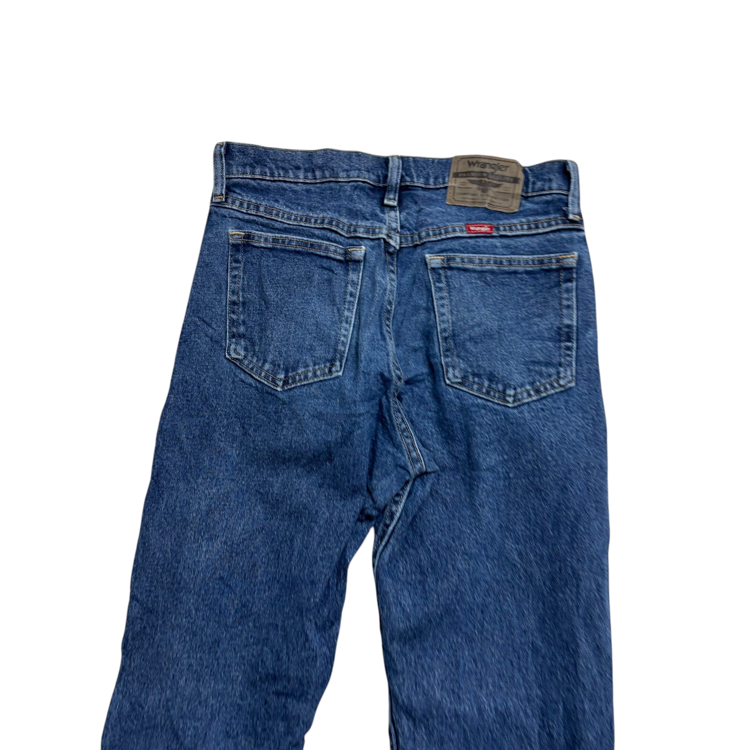 Wrangler Jeans W29 L30 Mens Mid Blue Regular Straight Fit Stretch Denim (E)
