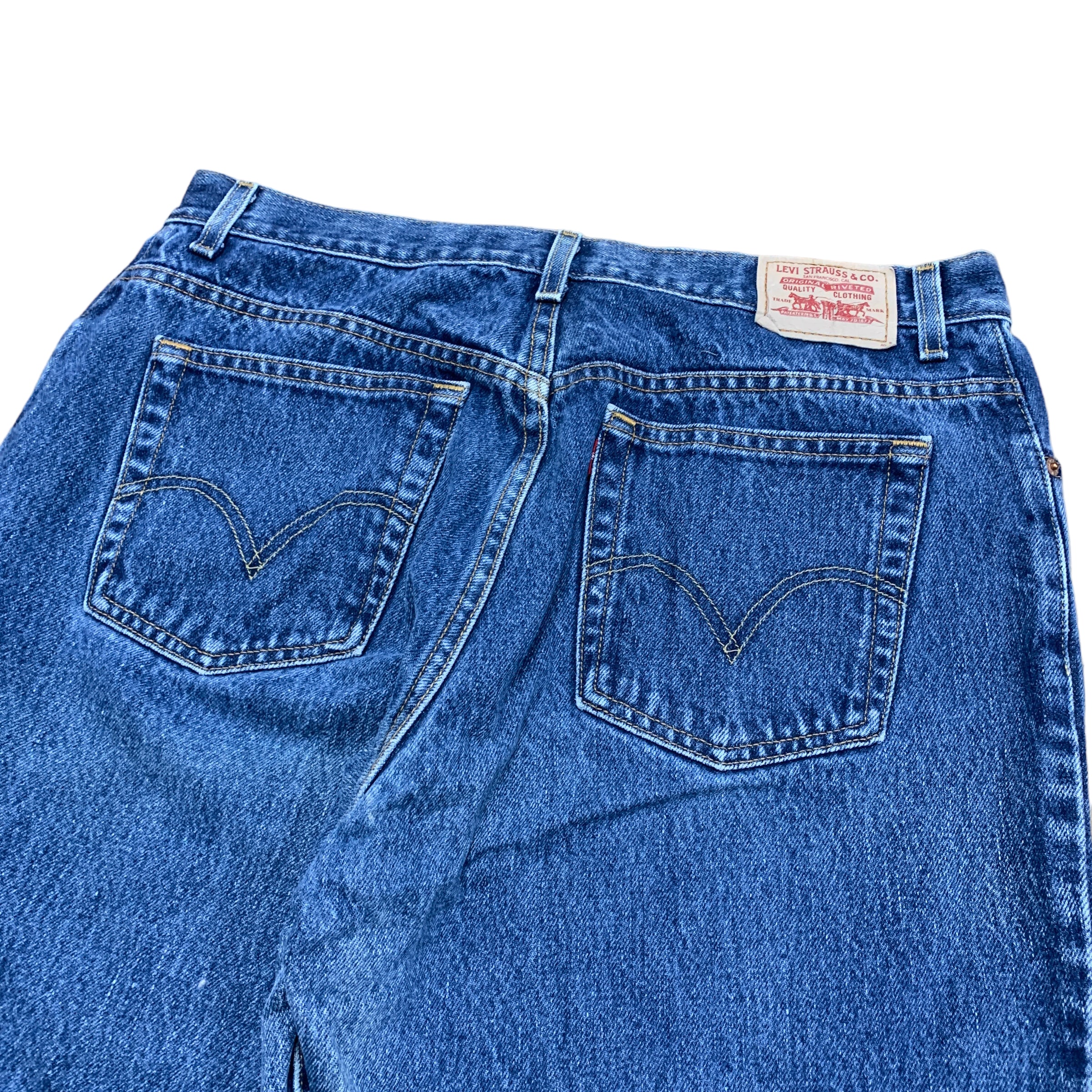 Levis 550 Jeans Womens W36 L29 UK16 Blue Relaxed Tapered Fit Vintage Denim