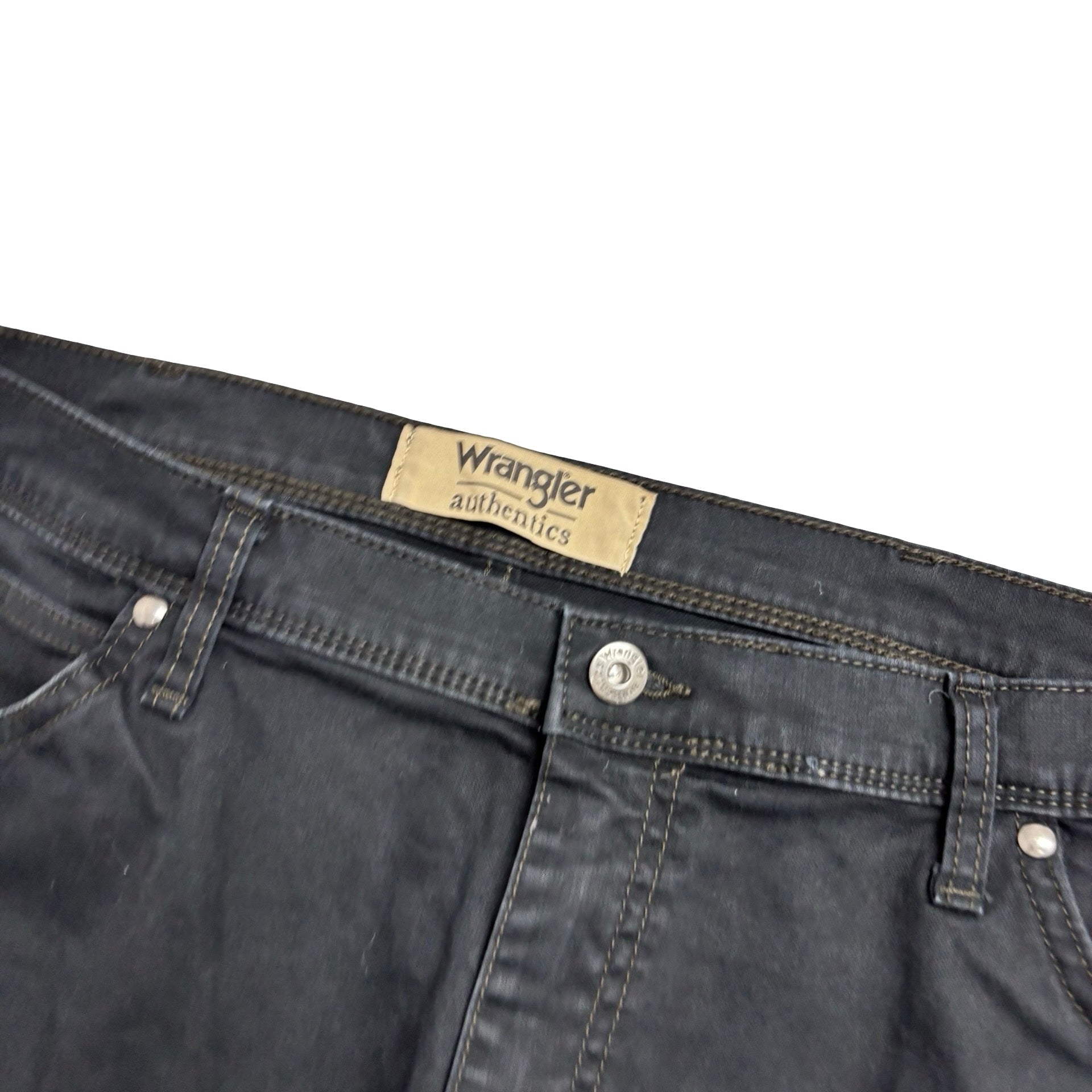 Wrangler Trousers W40 L32 Mens Black Regular Straight Fit Stretch Pants (E)