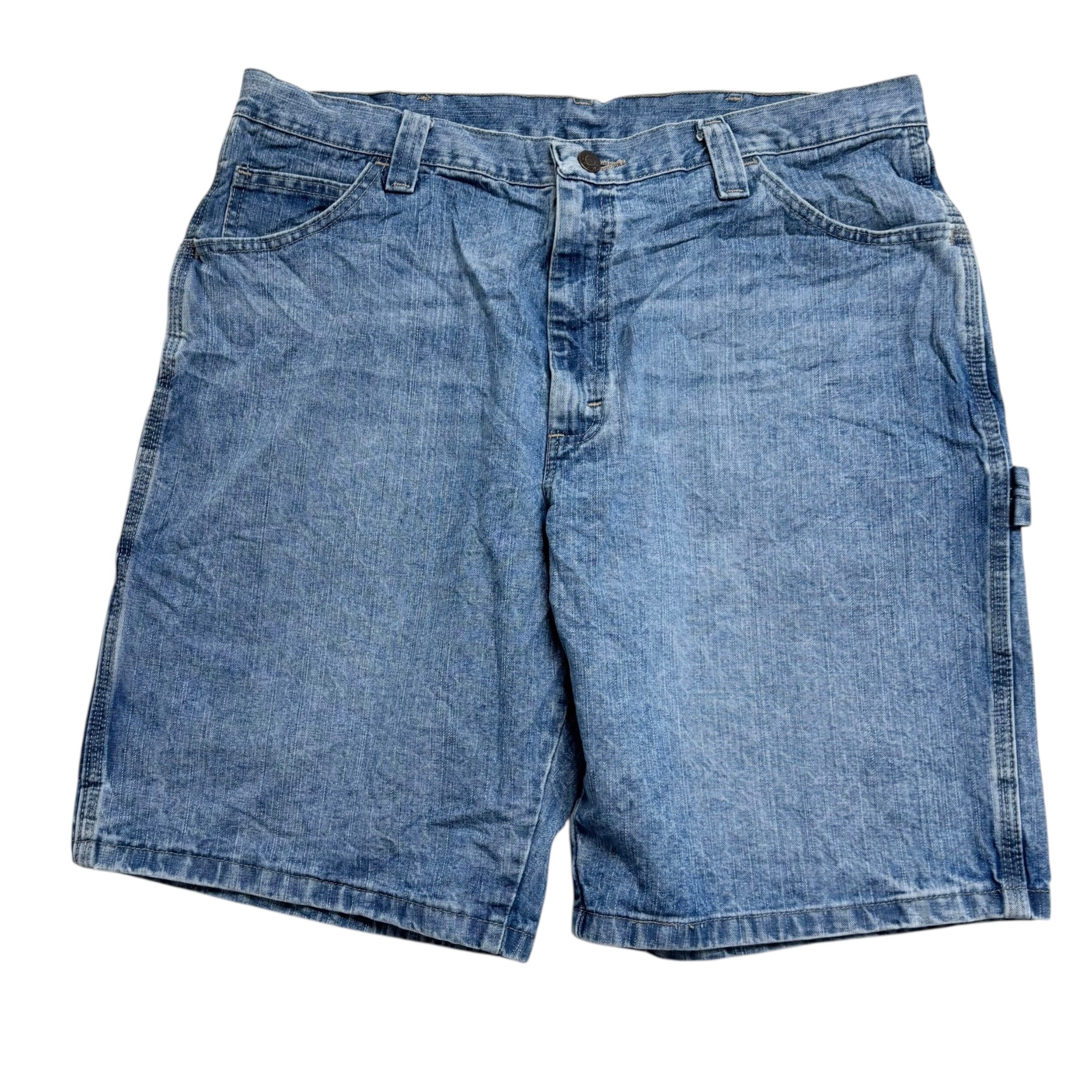 Wrangler Baggy Jorts W36 Mens Light Blue Denim Shorts Relaxed Fit Carpenter (E)