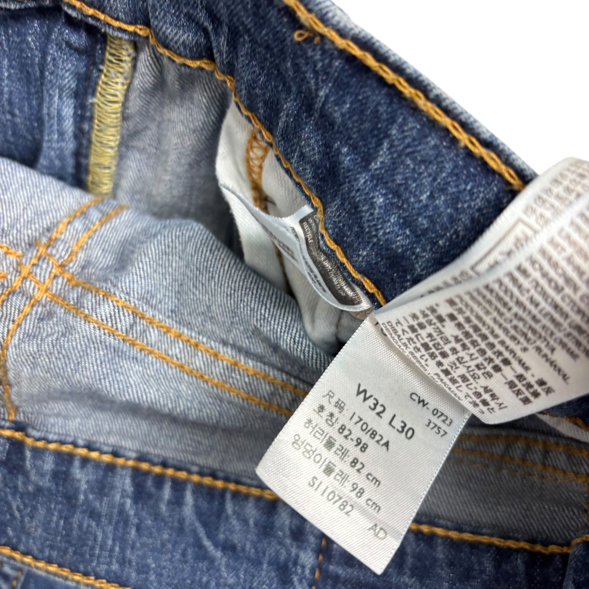 Levis 527 Jeans W32 L30 Mens Mid Blue Slim Bootcut Fit Stretch Denim