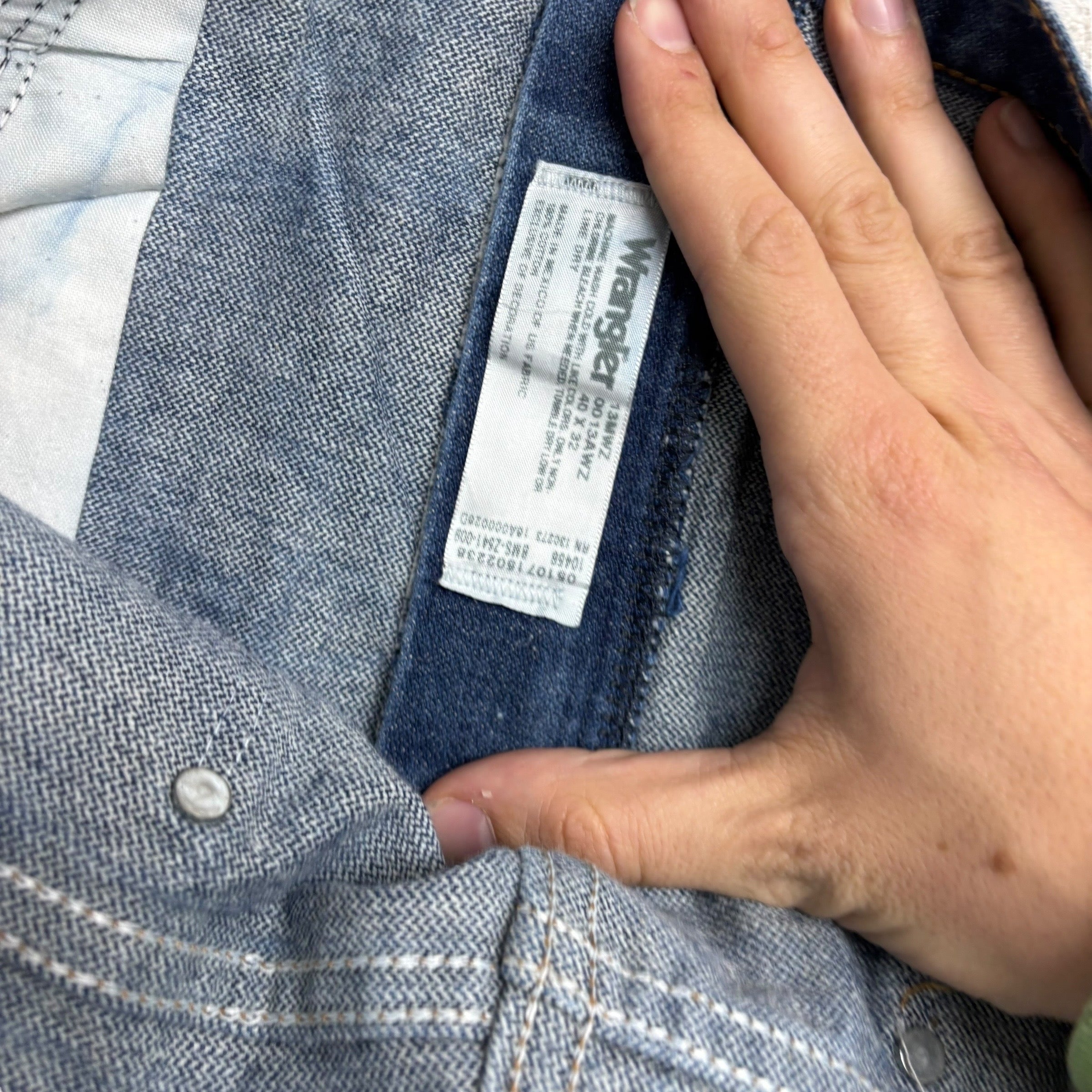 Wrangler Jeans Cowboy Cut W40 L32 Mens Mid Blue 13MWZ Original Fit Denim