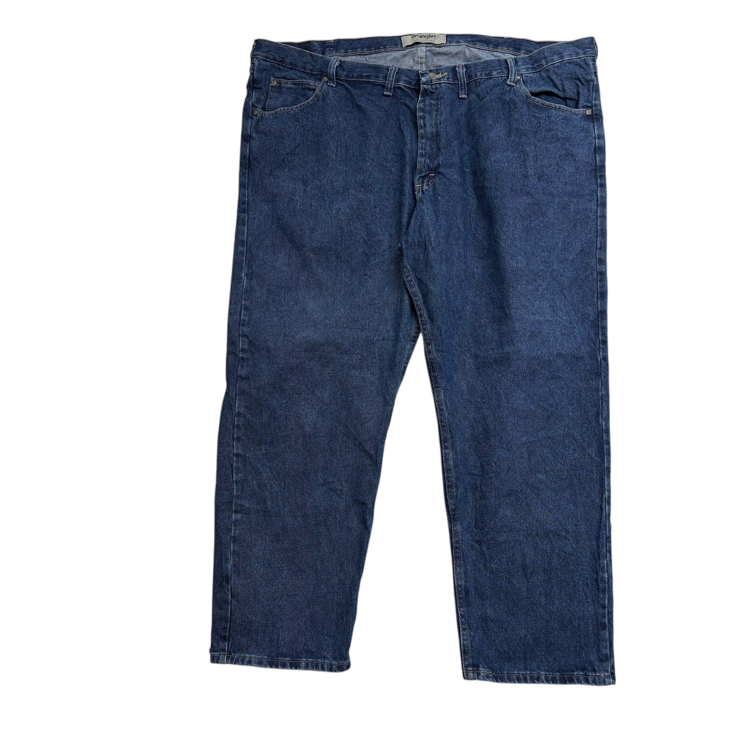 Wrangler Jeans W48 L30 Mens Dark Blue Relaxed Straight Fit Baggy Denim (E)