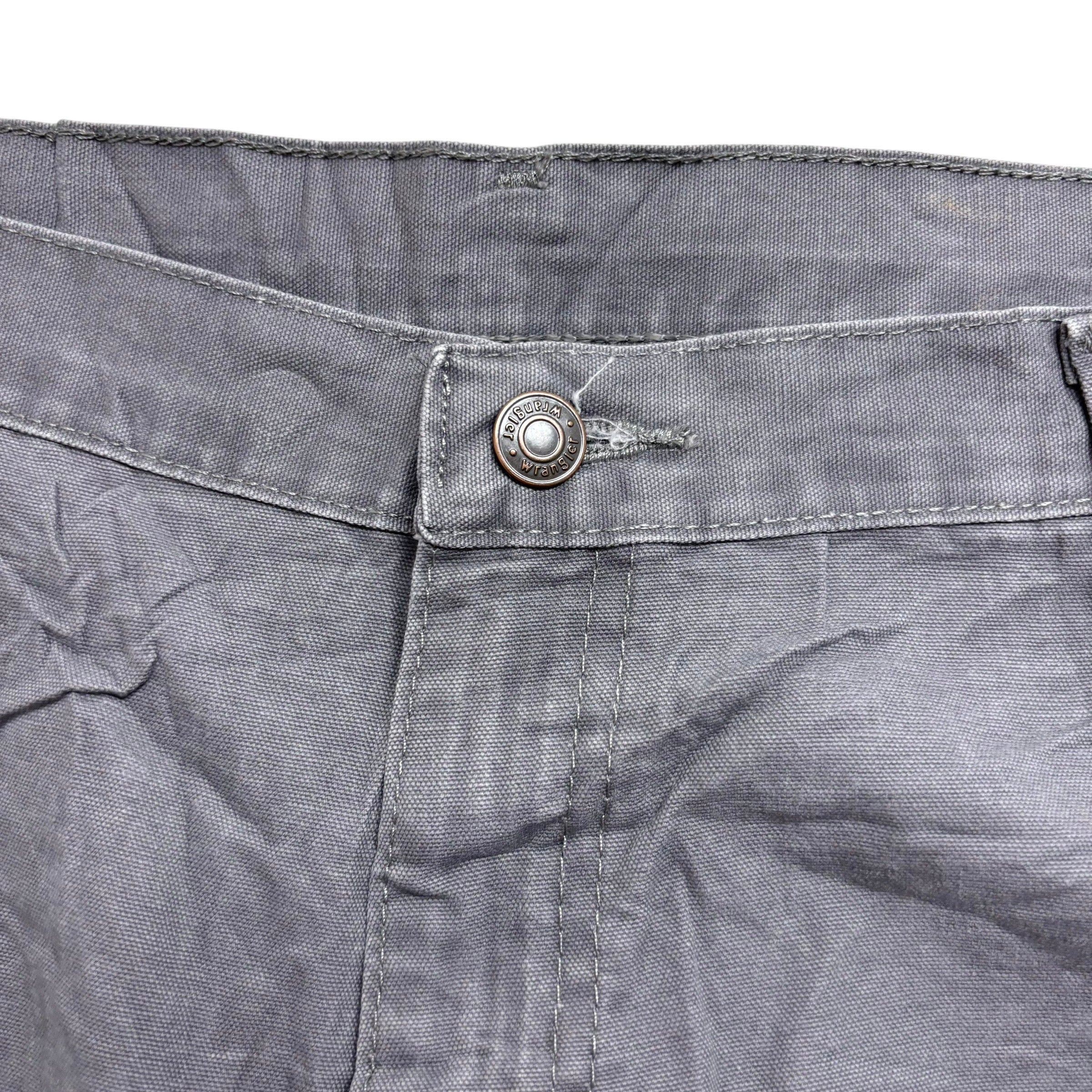 Wrangler Baggy Jorts W38 Mens Grey Denim Shorts Relaxed Fit Carpenter (E)