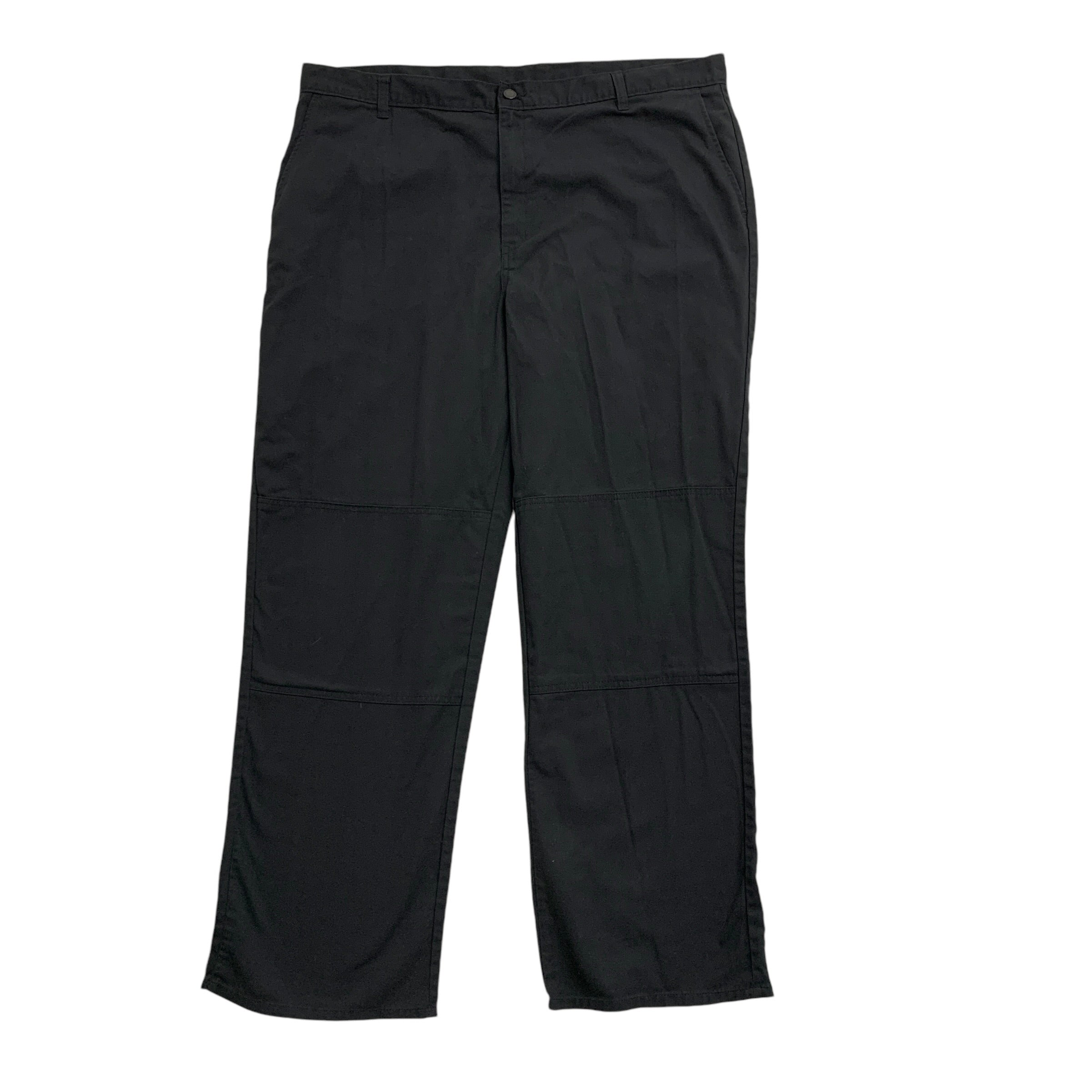 Dickies Double Knee Trousers W42 L32 Mens Black Pants Baggy Relaxed Fit Workwear