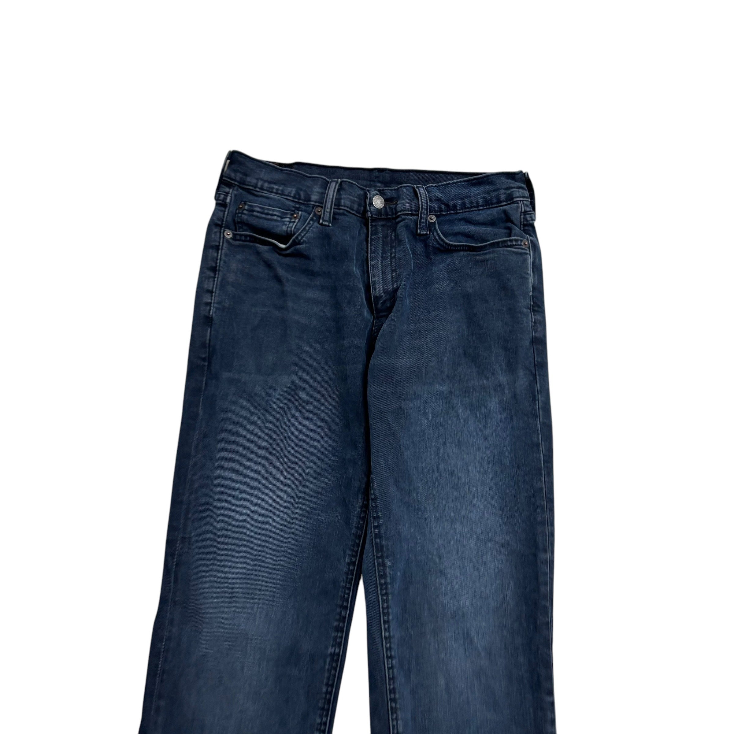 Levis 541 Jeans W32 L33 Mens Navy Blue Athletic Tapered Fit Stretch Denim (E)