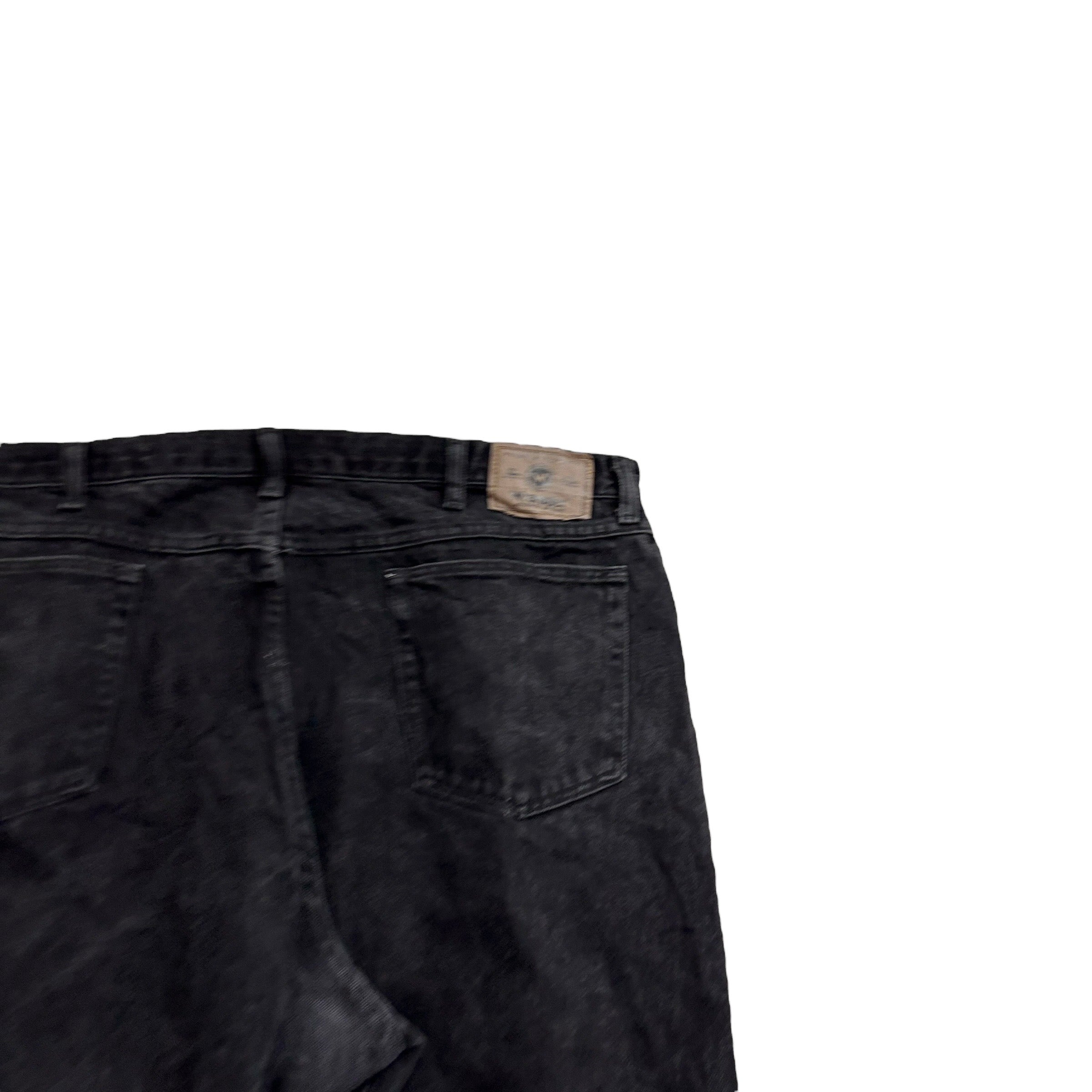 Wrangler Jeans W40 L32 Mens Black Relaxed Straight Fit Vintage Denim (E)