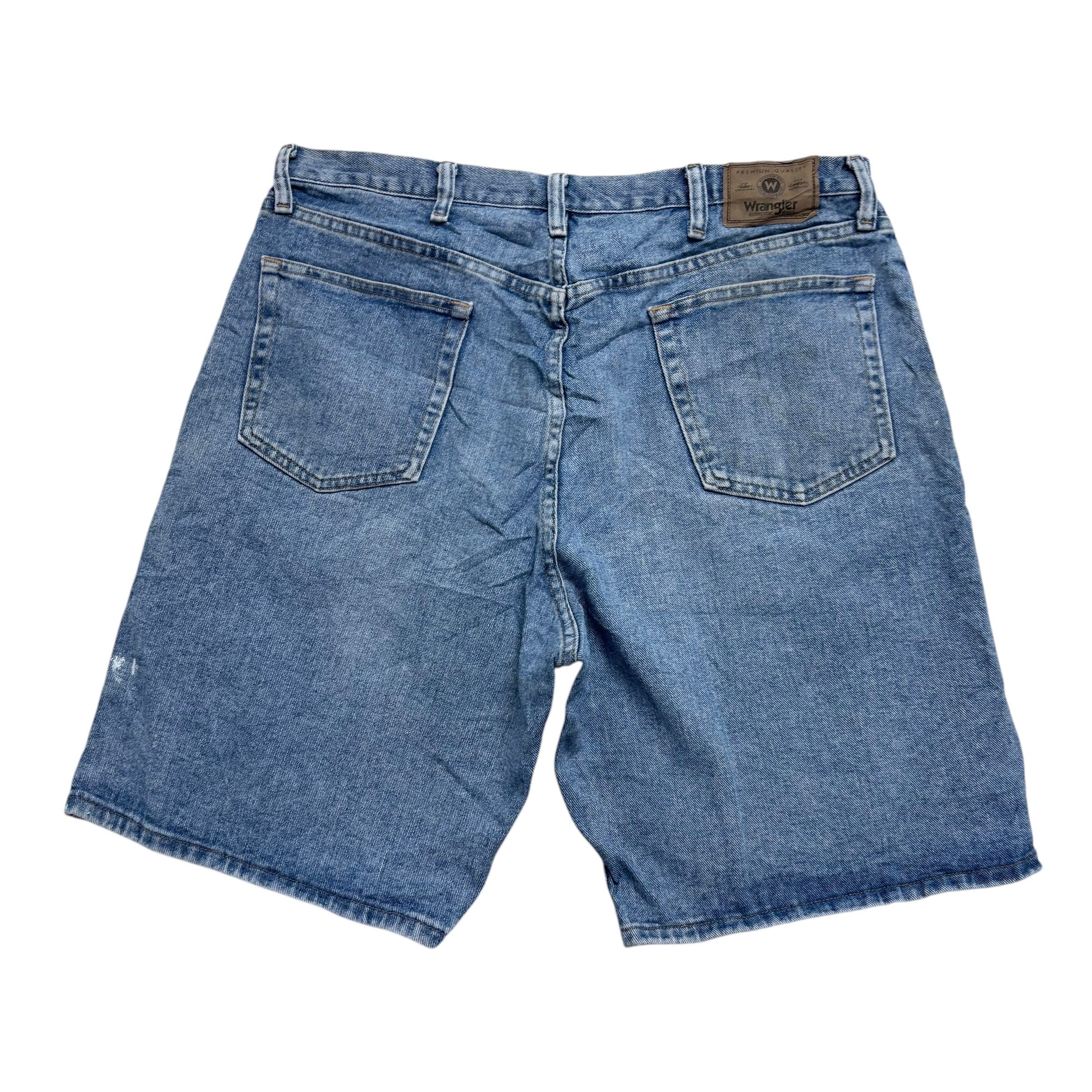 Wrangler Baggy Jorts W38 Mens Denim Shorts Light Blue Relaxed Fit (F)