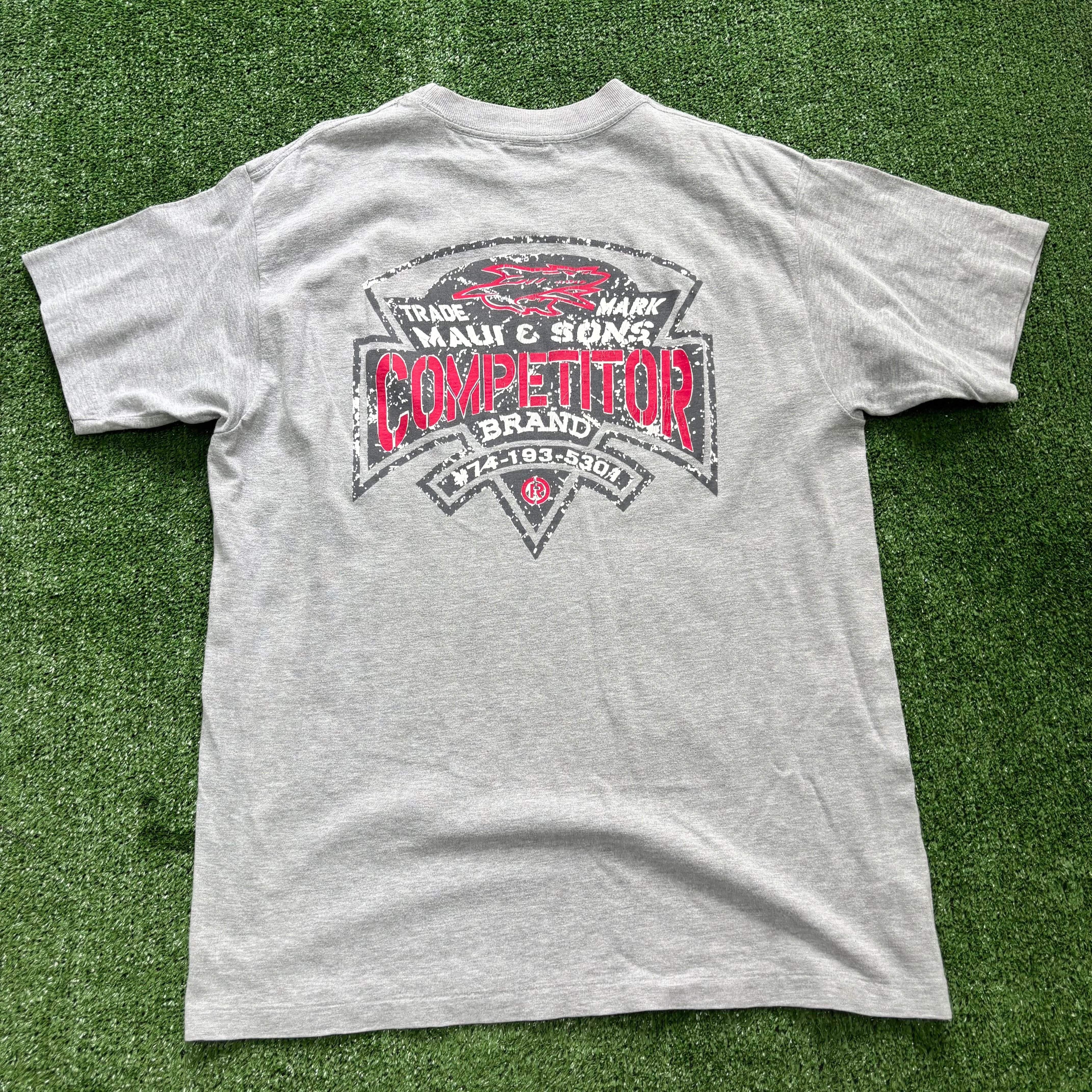 Vintage T Shirt Mens XL Grey Single Stitch Graphic Print 90s USA (E)