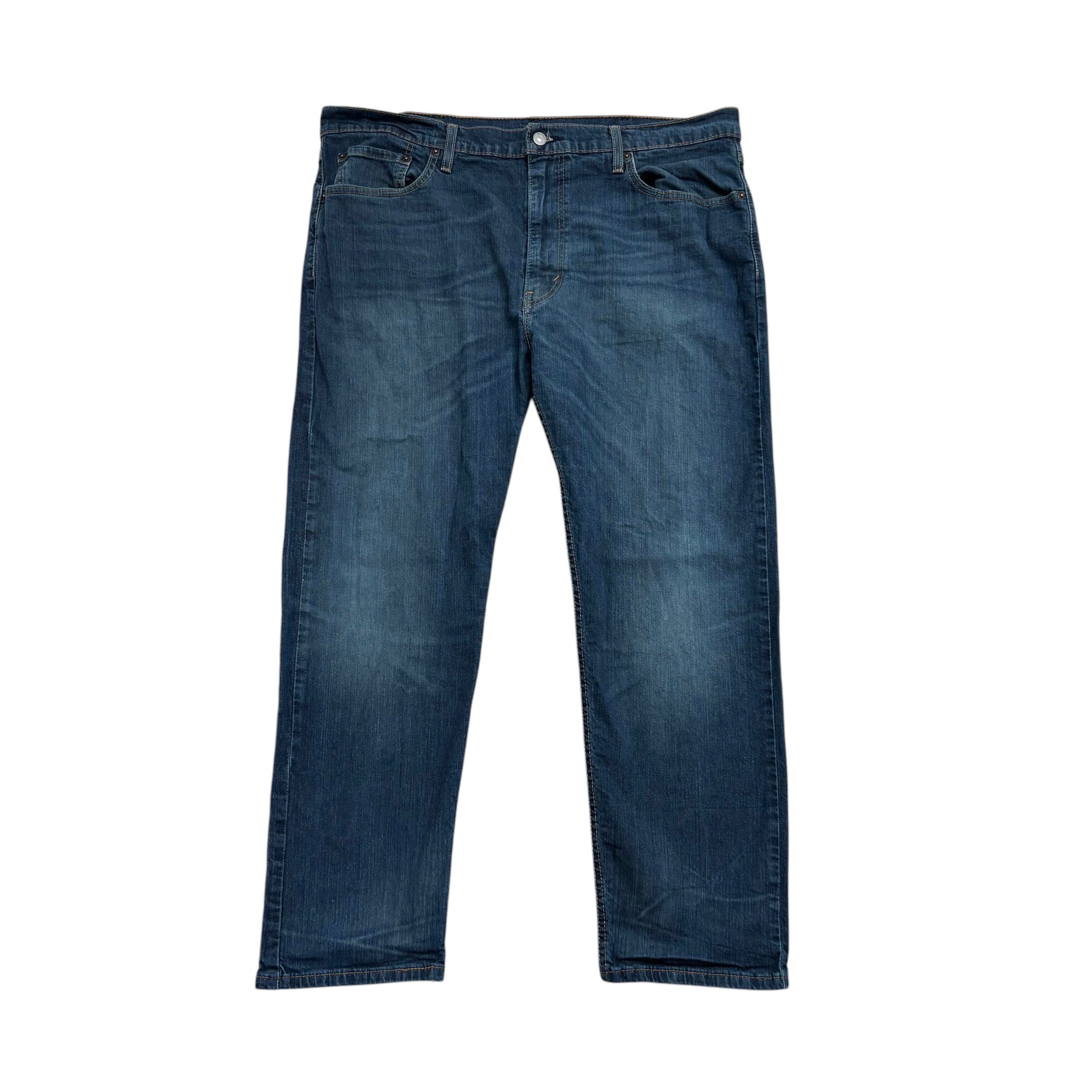 Levis 502 Jeans W40 L29 Mens Dark Blue Regular Tapered Fit Stretch Denim (E)