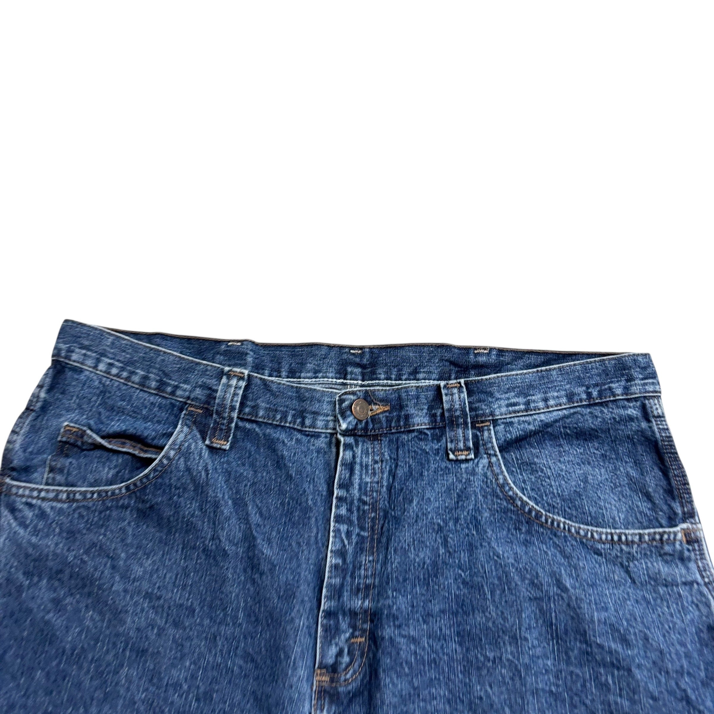 Wrangler Baggy Jorts W38 Mens Mid Blue Carpenter Denim Shorts Relaxed Fit