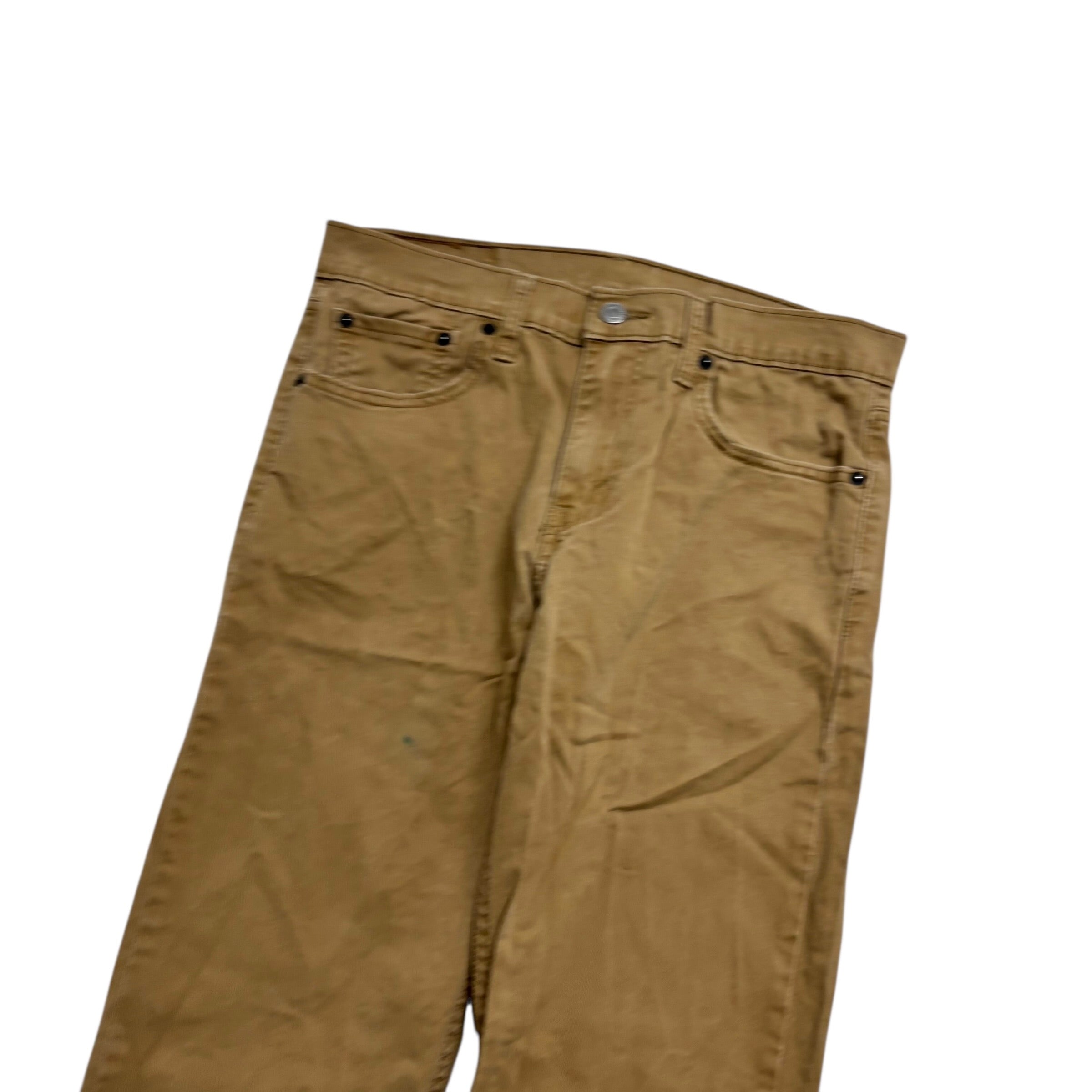 Levis 502 Trousers W30 L31 Mens Tan Regular Tapered Fit Stretch Pants (F)