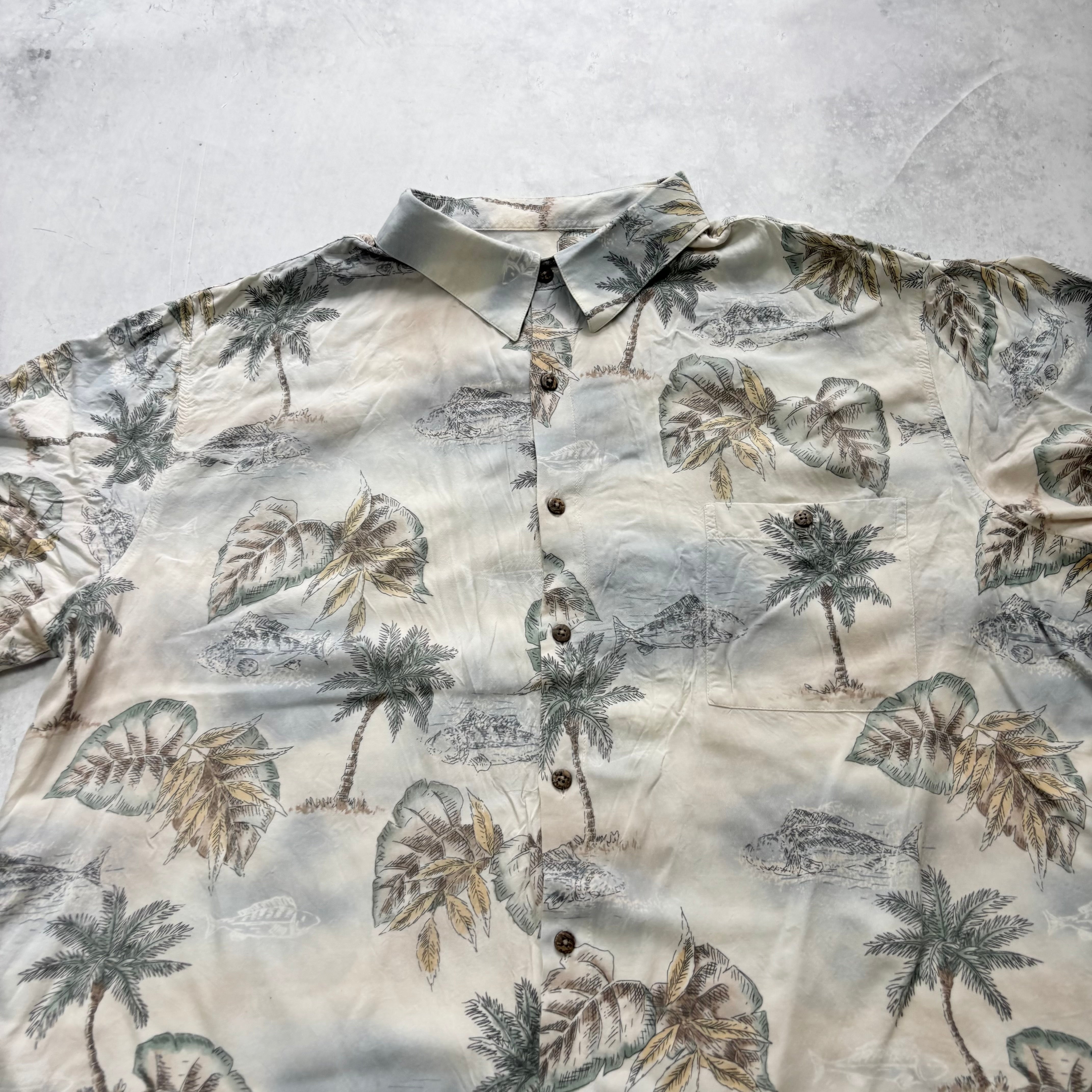 Vintage Hawaiian Shirt Mens XXL Floral Aloha Short Sleeve Rayon (E)