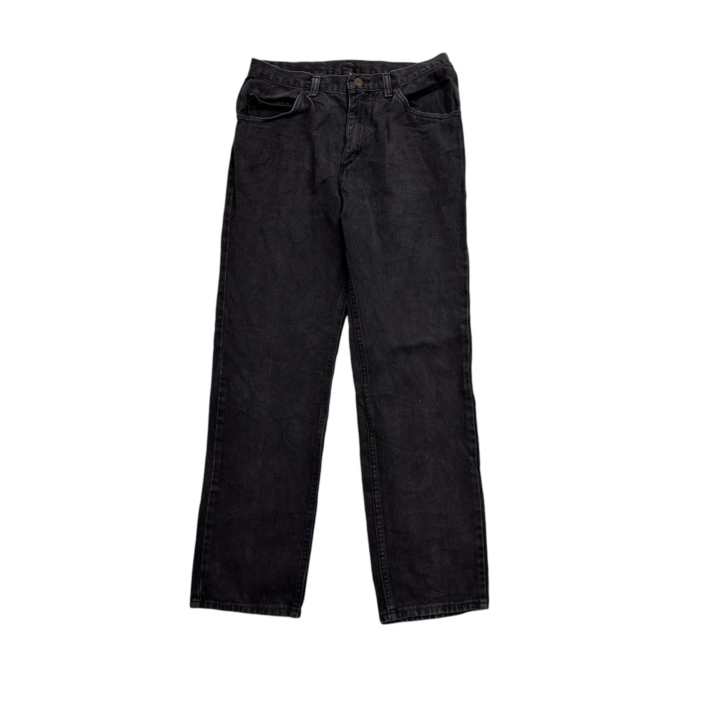 Lee Jeans W31 L30 Mens Black Regular Straight Fit Vintage 90s Denim (E)