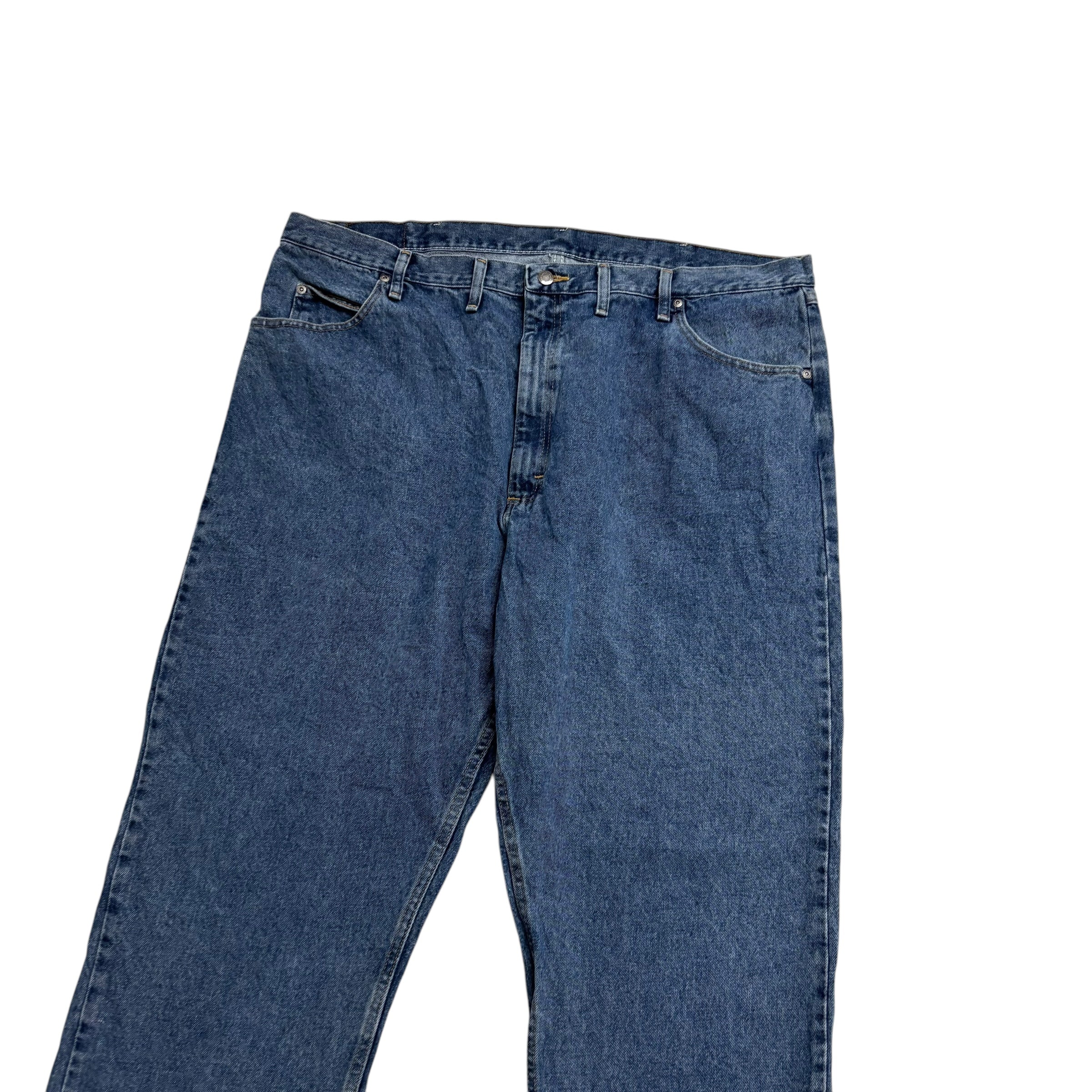 Wrangler Jeans W46 L32 Mens Relaxed Baggy Straight Fit Mid Blue Denim