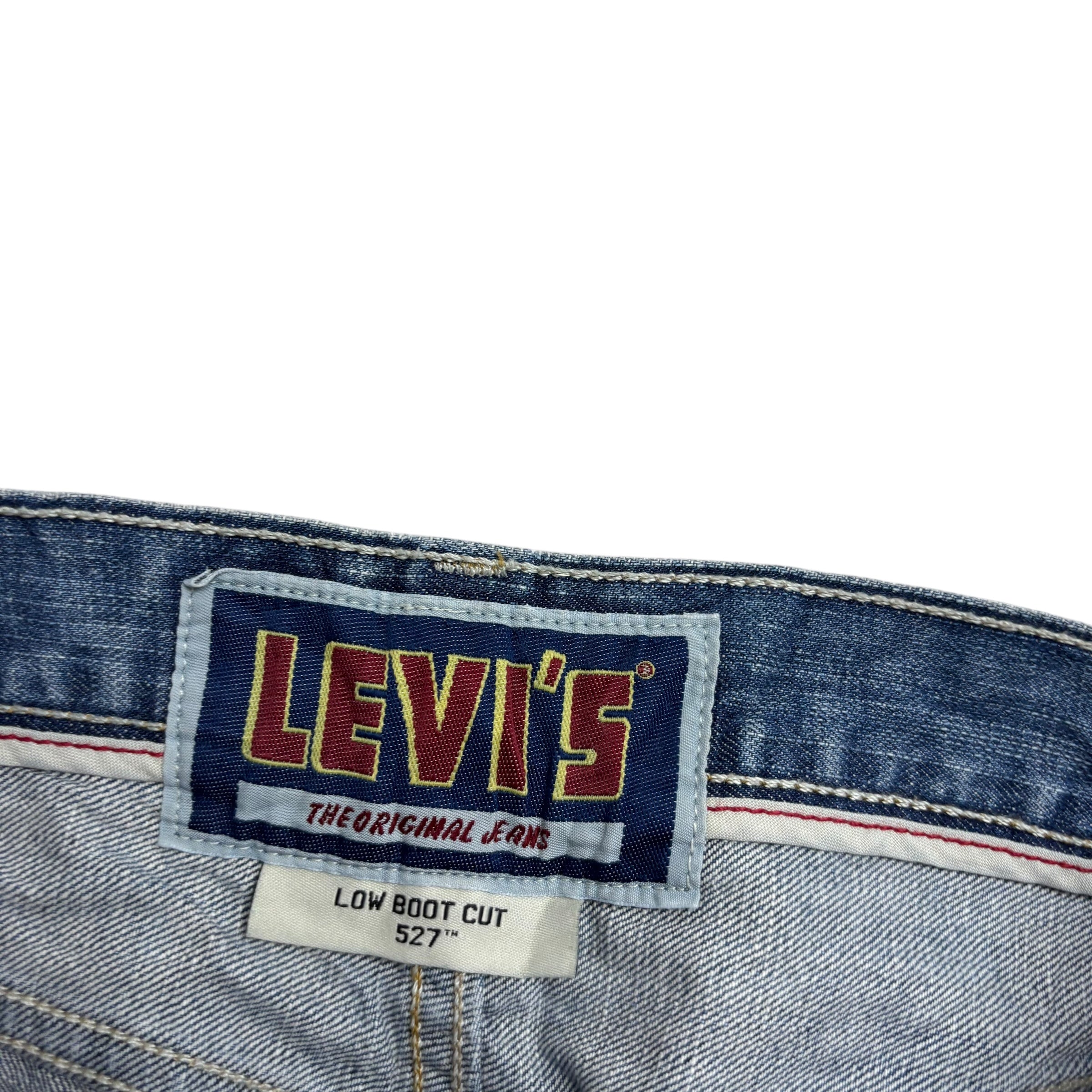 Levis 527 Jeans W32 L30 Mens Mid Blue Regular Bootcut Fit Vintage Denim (E)