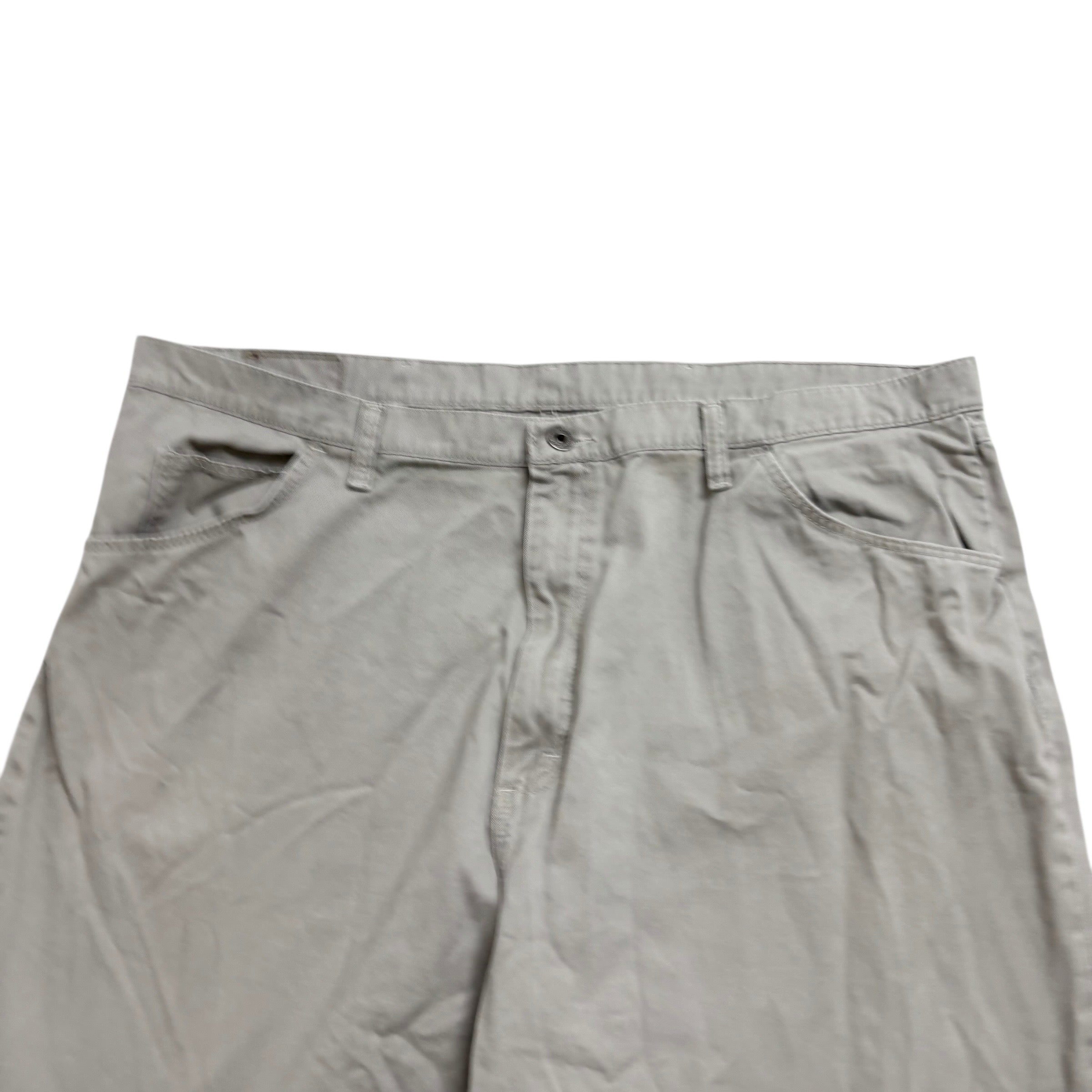 Vintage Wrangler Baggy Jorts W42 Mens Grey Canvas Shorts Relaxed Fit