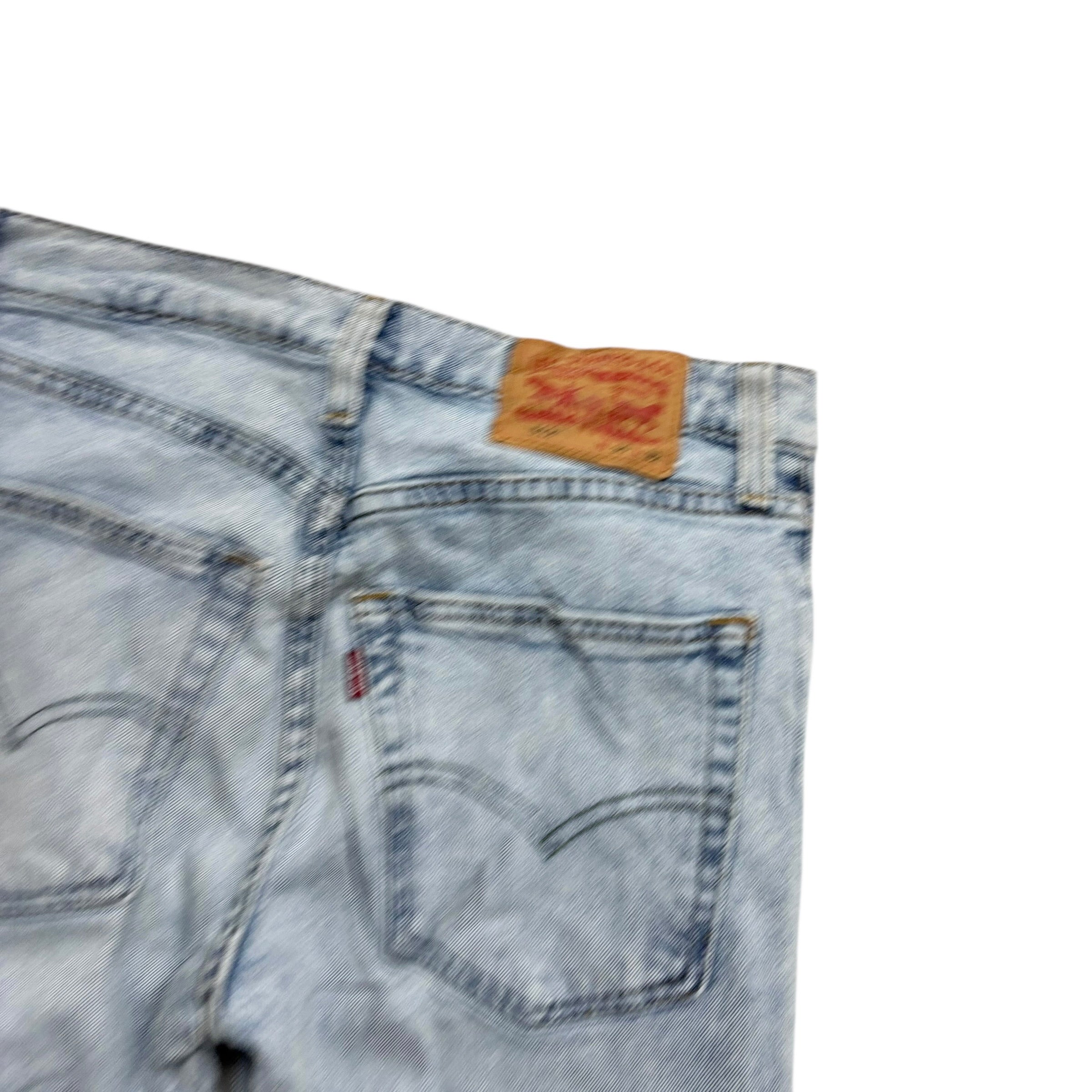 Levis 512 Jeans W30 L32 Mens Light Blue Slim Tapered Fit Stretch Distressed