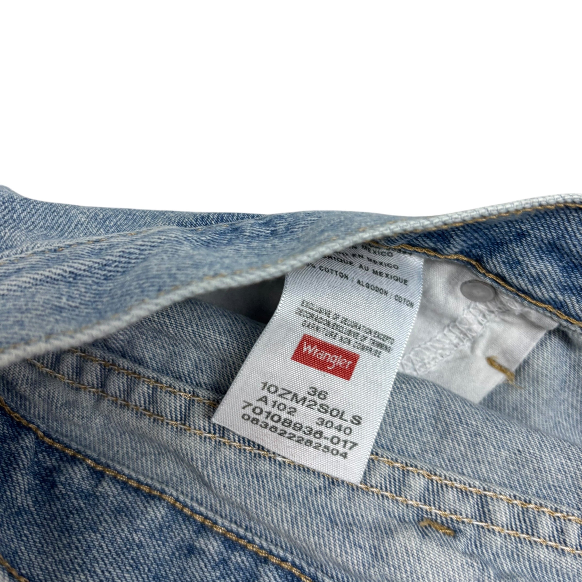 Wrangler Baggy Jorts W36 Mens Denim Shorts Light Blue Relaxed Fit