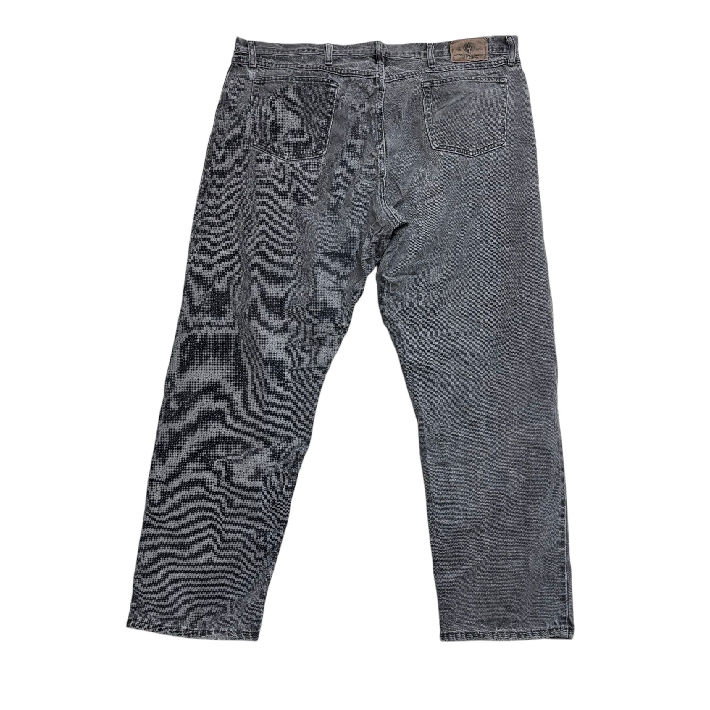 Wrangler Jeans W44 L32 Mens Grey Relaxed Straight Fit Vintage Denim