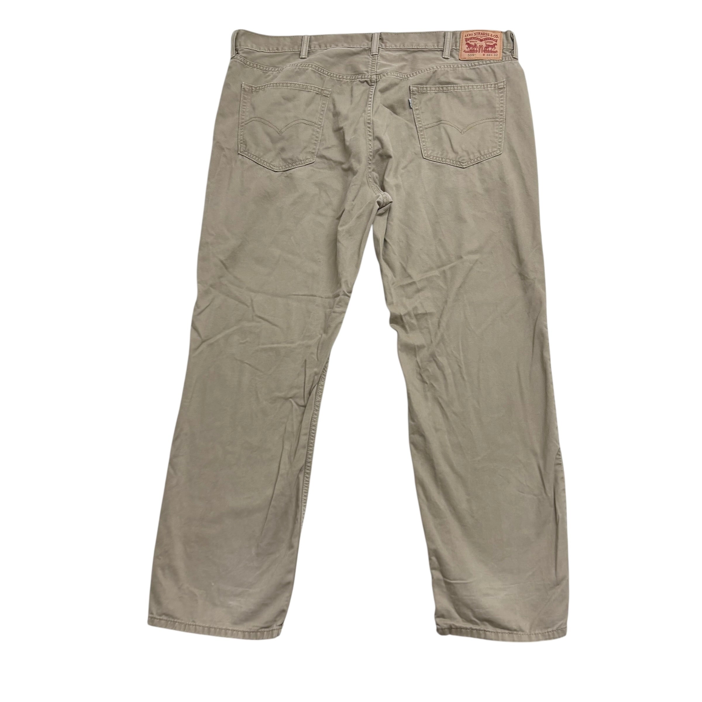 Levis 559 Trousers W44 L32 Mens Beige Baggy Relaxed Straight Fit Pants