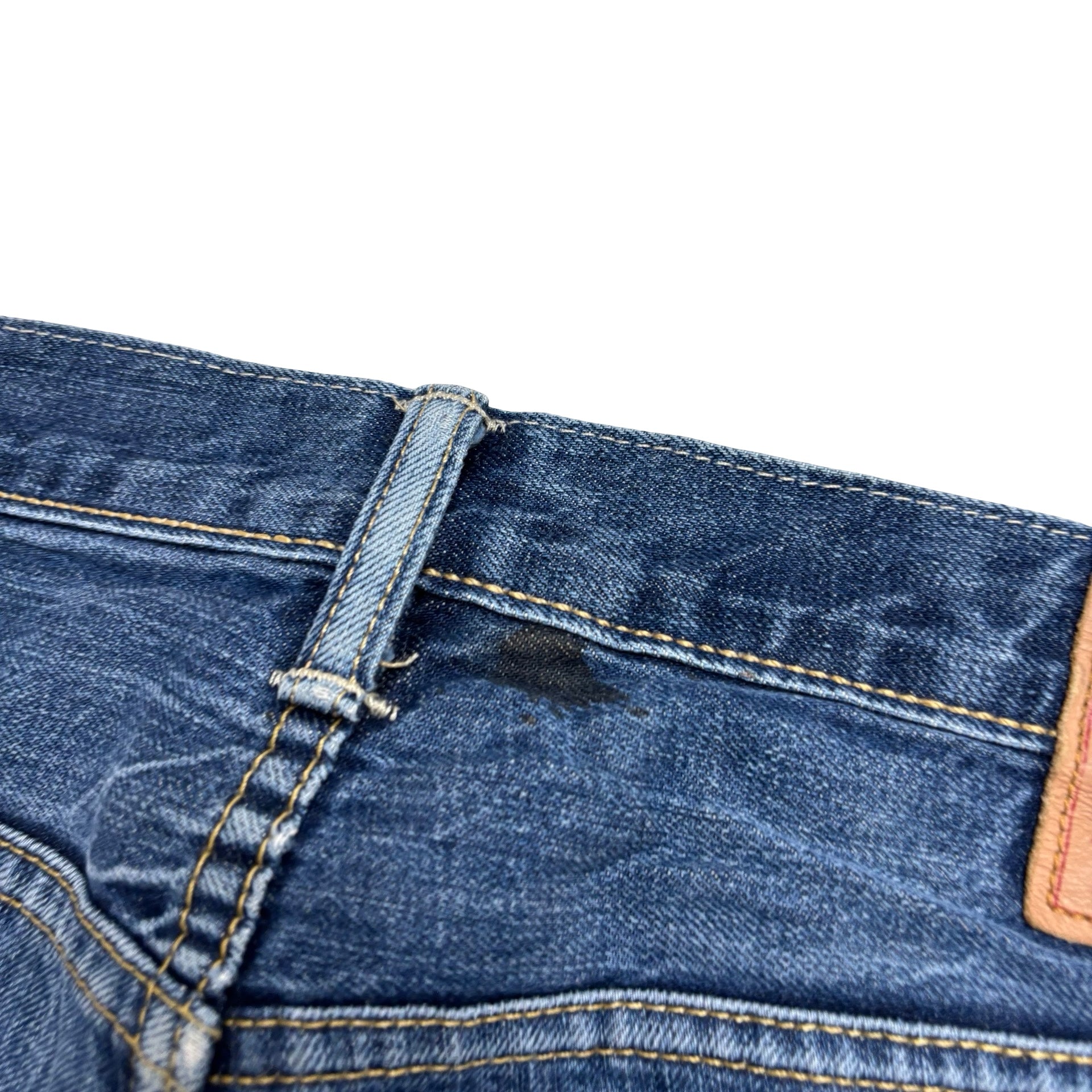 Levis 513 Jeans W34 L34 Mens Mid Blue Slim Straight Fit Denim (F)