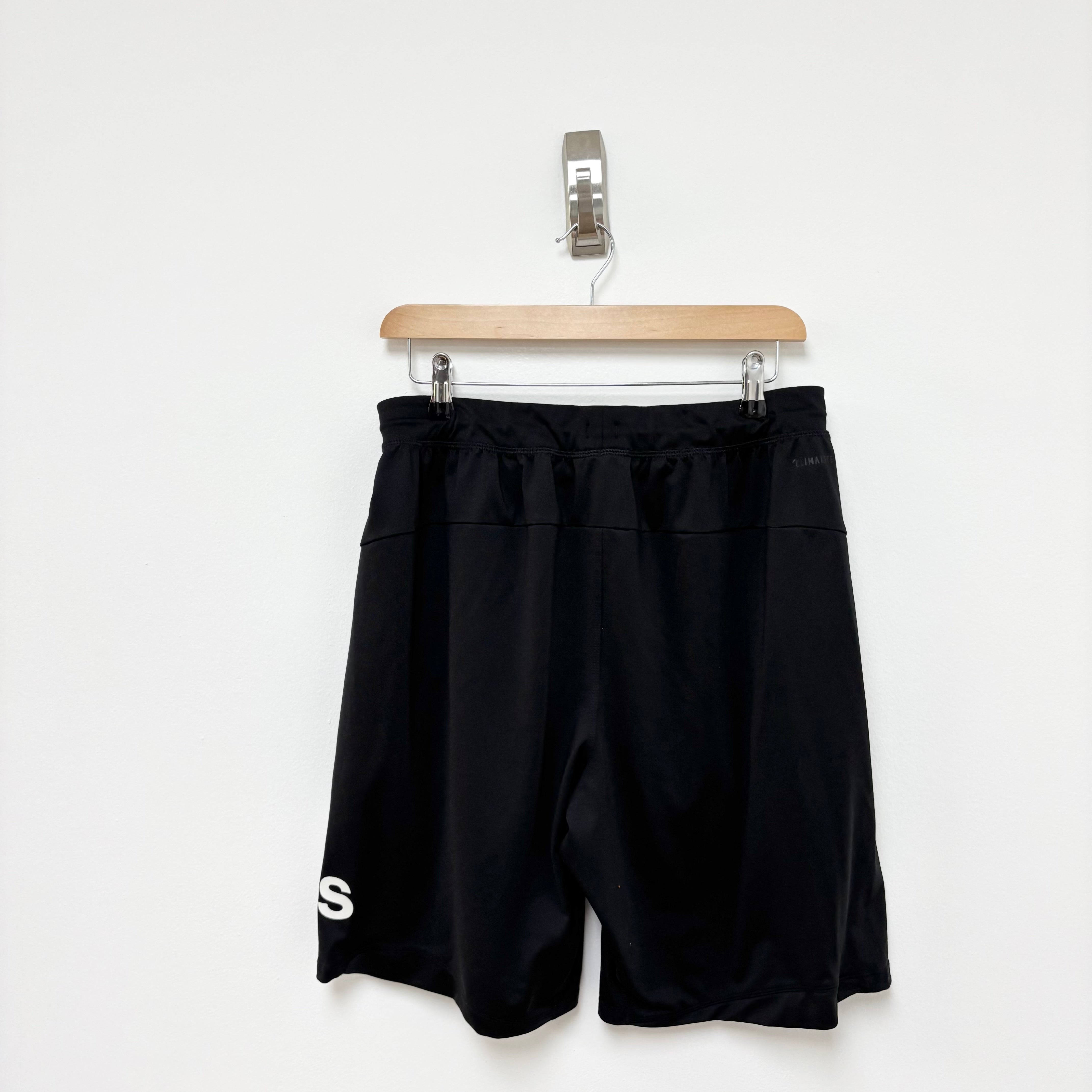 Adidas Shorts Mens Large Black Sports Running Gym Athletic Pockets (E)