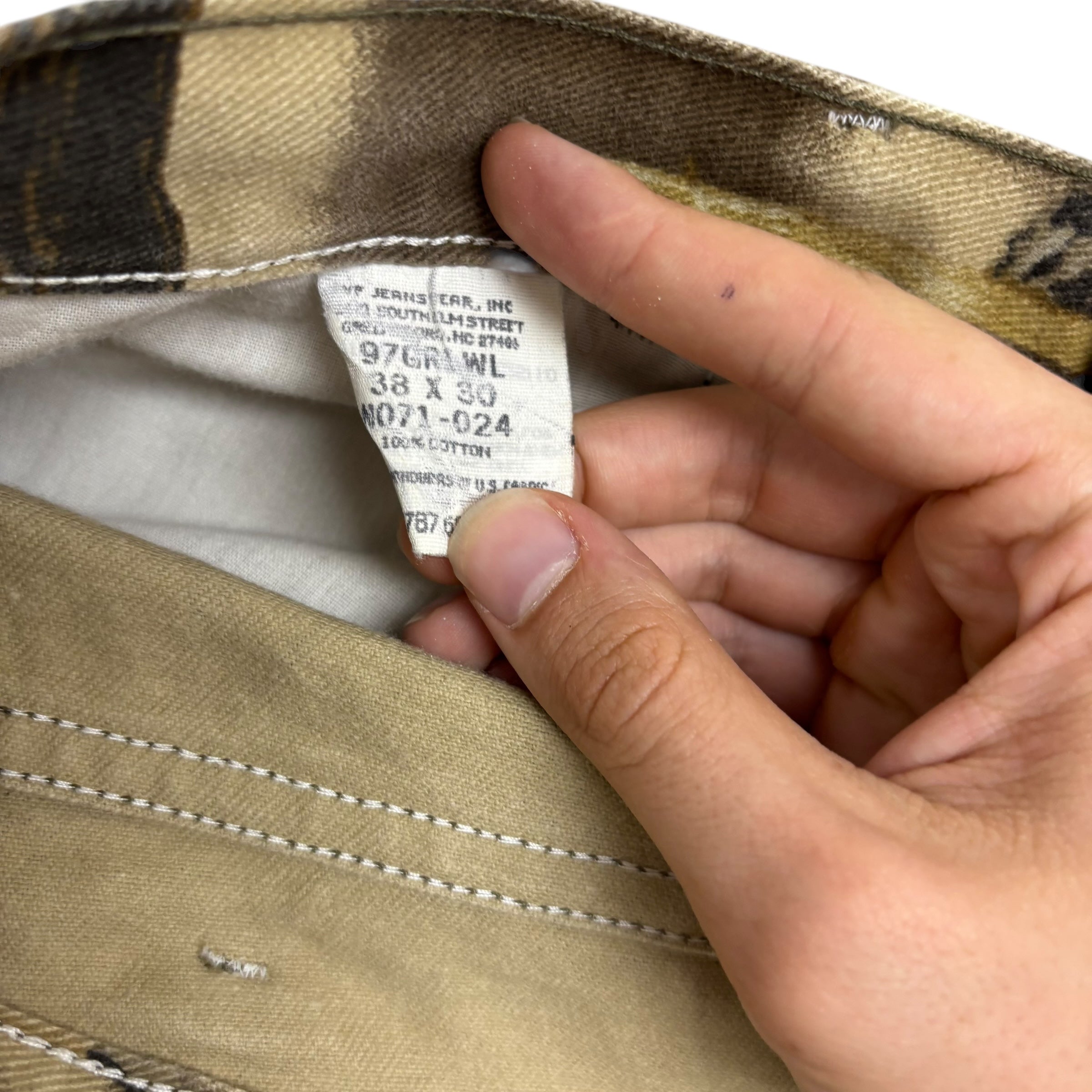 Wrangler Camouflage Jeans W38 L30 Mens Double Knee Realtree Vintage Relaxed