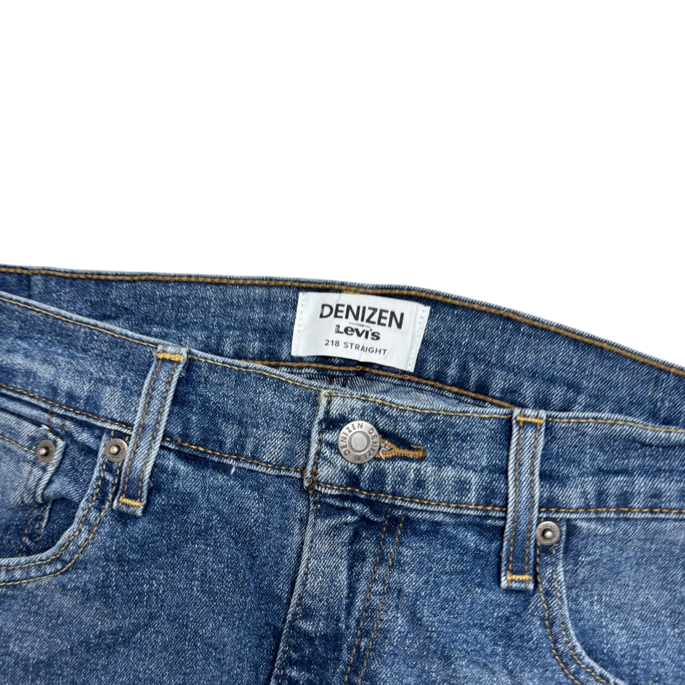 Levis Denizen Jeans W33 L30 Mens Mid Blue Regular Straight Fit Stretch Denim (E)