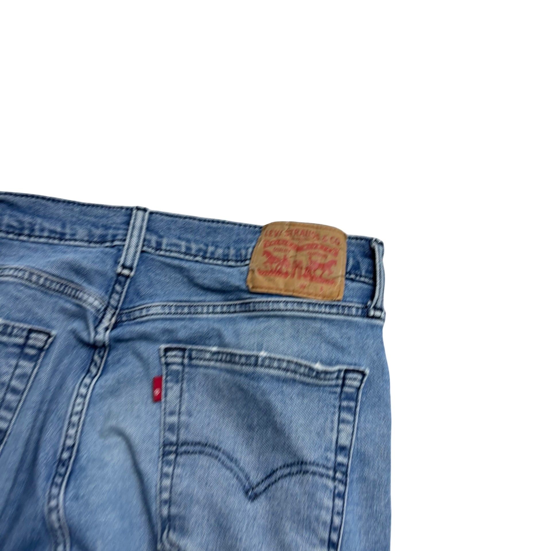 Levis 514 Jeans W32 L32 Mens Navy Blue Regular Straight Fit Stretch Denim (F)