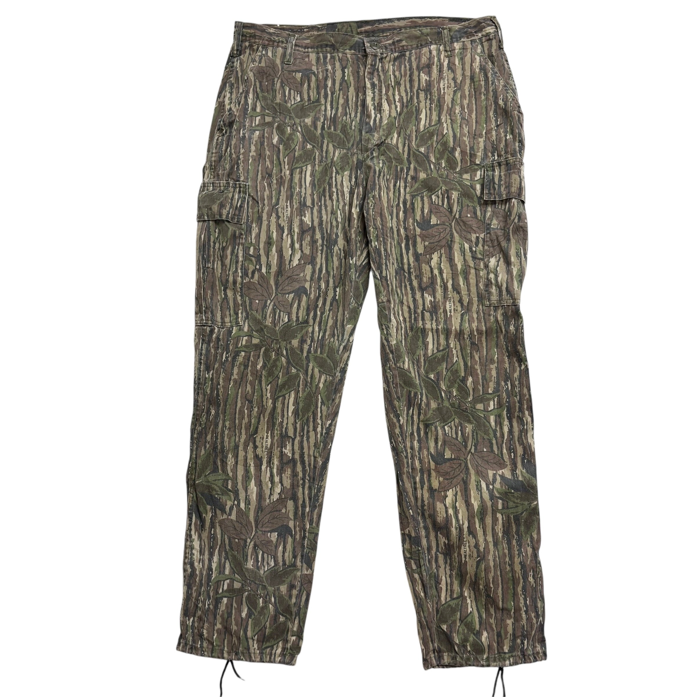 Vintage Realtree Trousers W40 L33 Mens Cargo Camo Baggy Relaxed Fit Pants (E)
