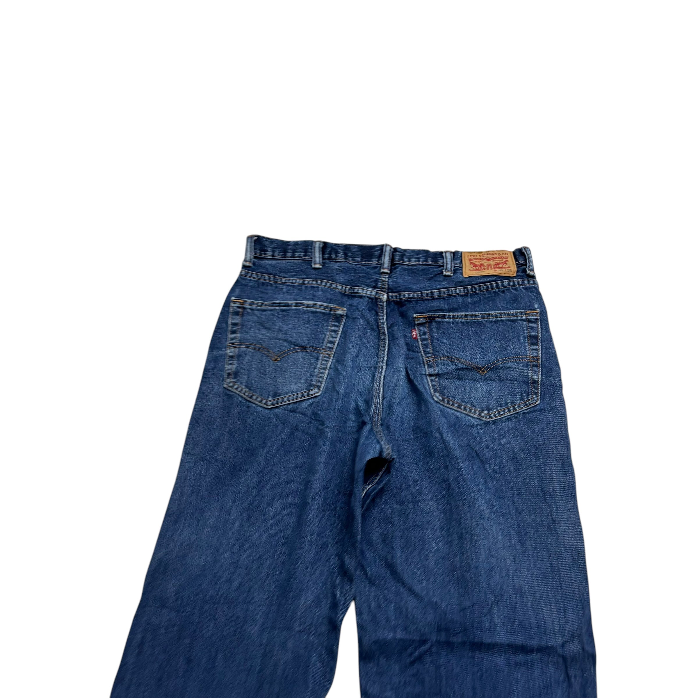 Levis 550 Jeans W38 L36 Mens Mid Blue Baggy Relaxed Straight Fit Denim