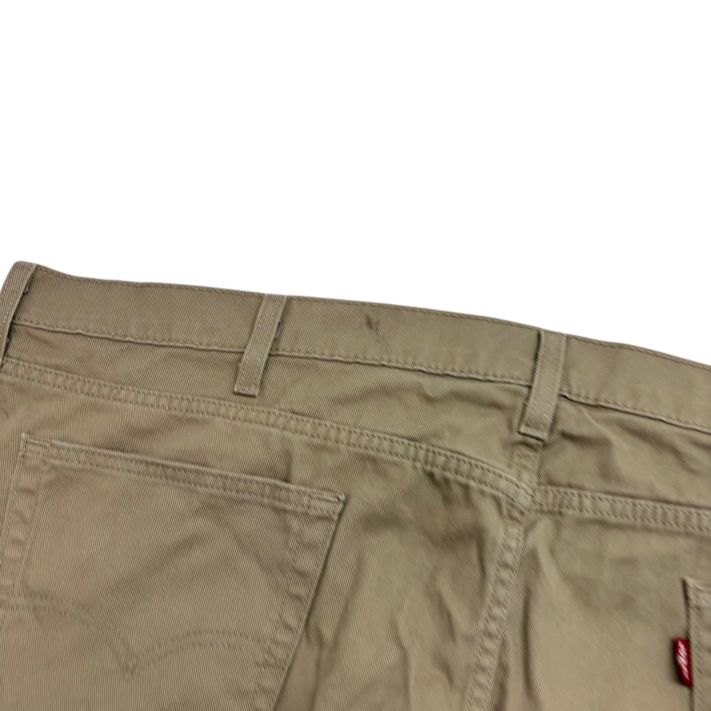 Levis 502 Jeans W48 L34 Mens Beige Regular Tapered Fit Stretch Denim