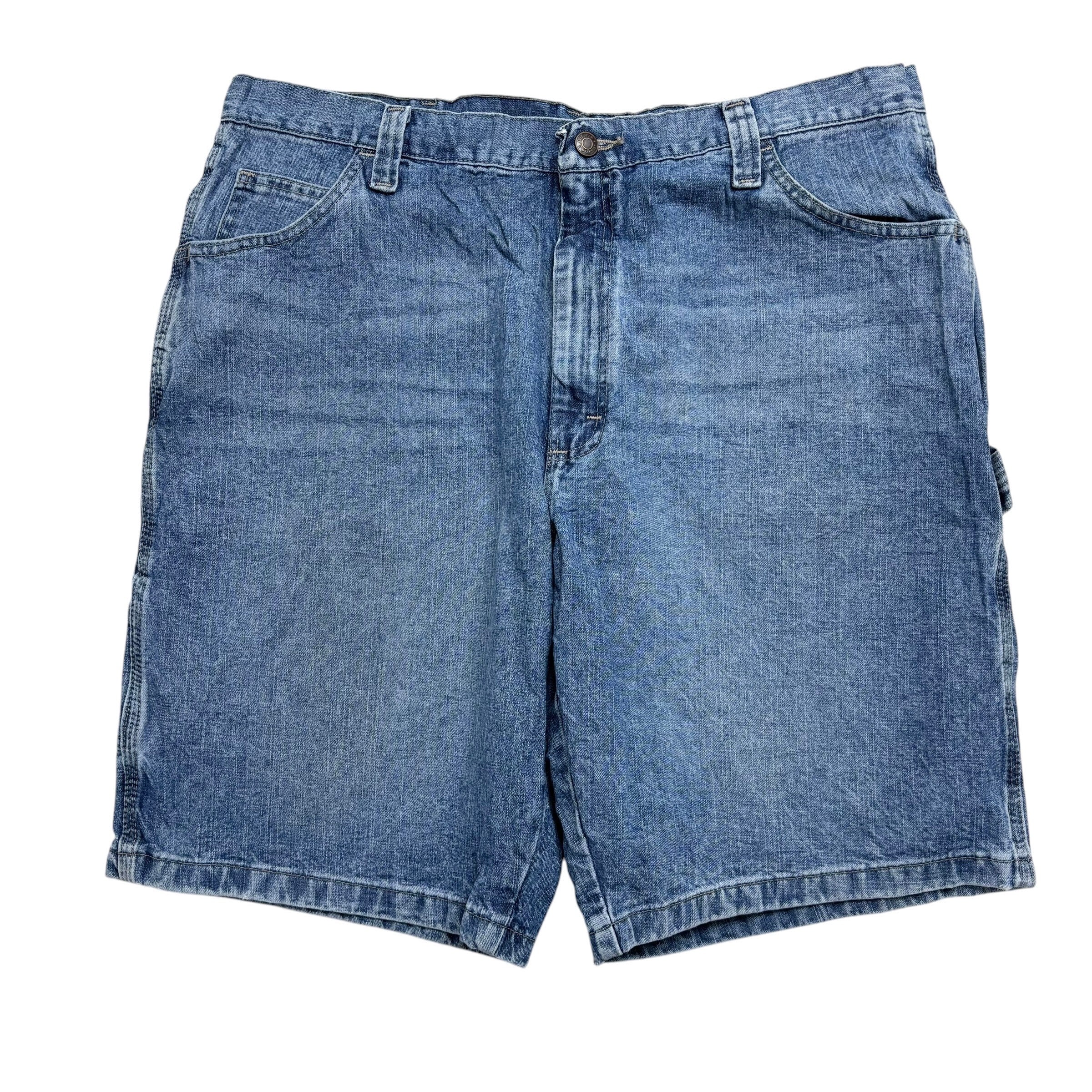 Wrangler Baggy Jorts W38 Mens Light Blue Denim Shorts Relaxed Fit Carpenter (E)