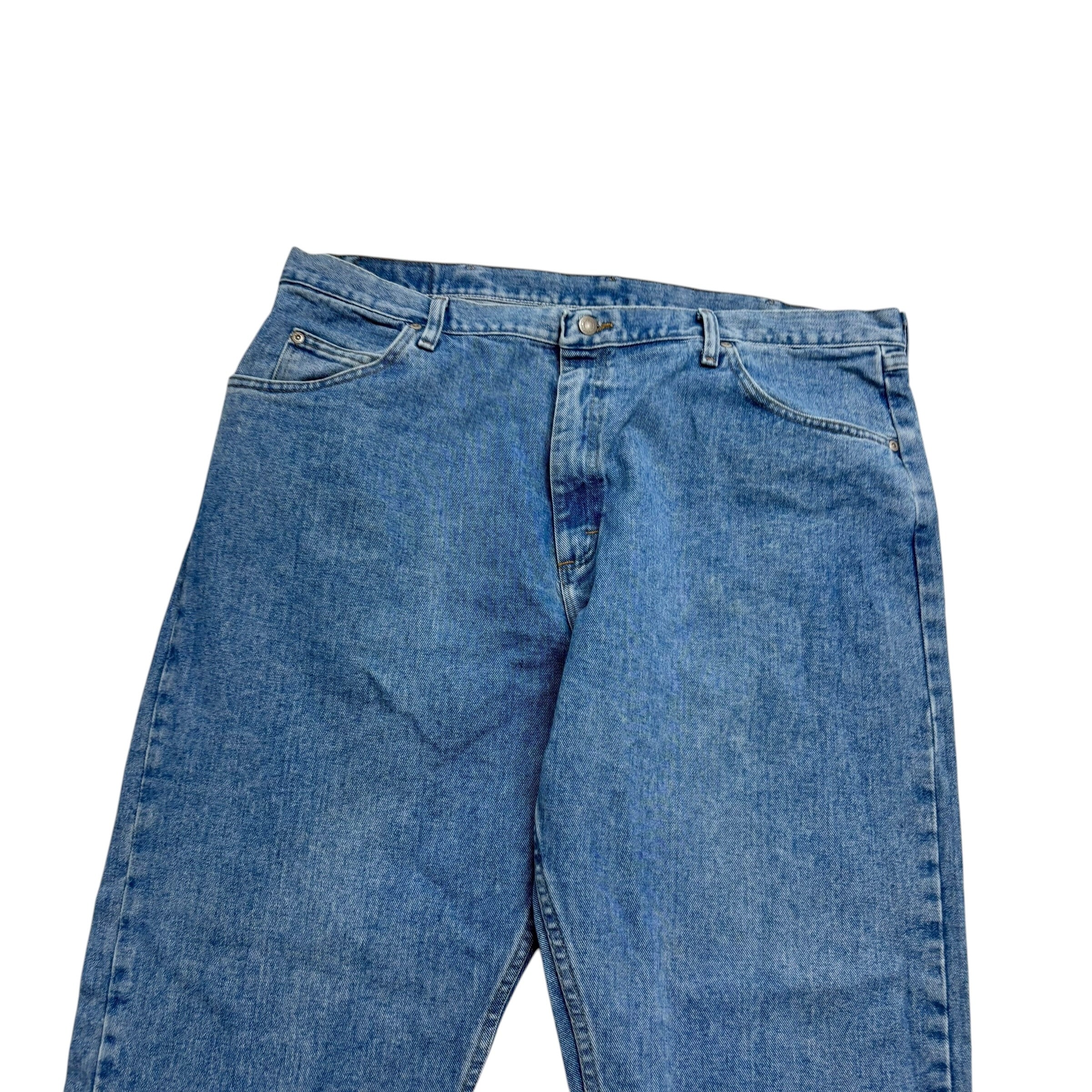 Wrangler Jeans W42 L30 Mens Light Blue Relaxed Straight Fit Denim