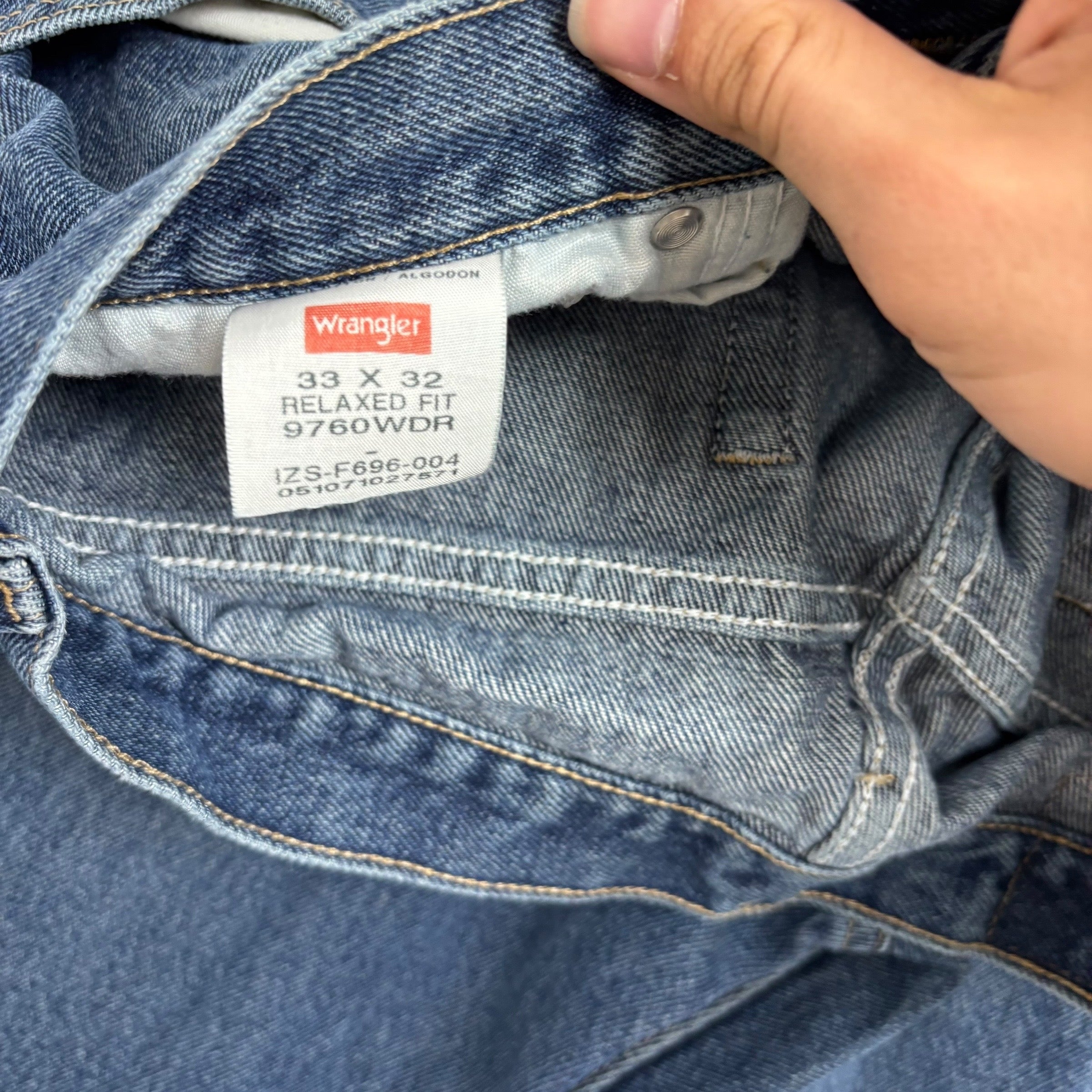 Wrangler Jeans W32 L32 Mens Mid Blue Regular Straight Fit Denim