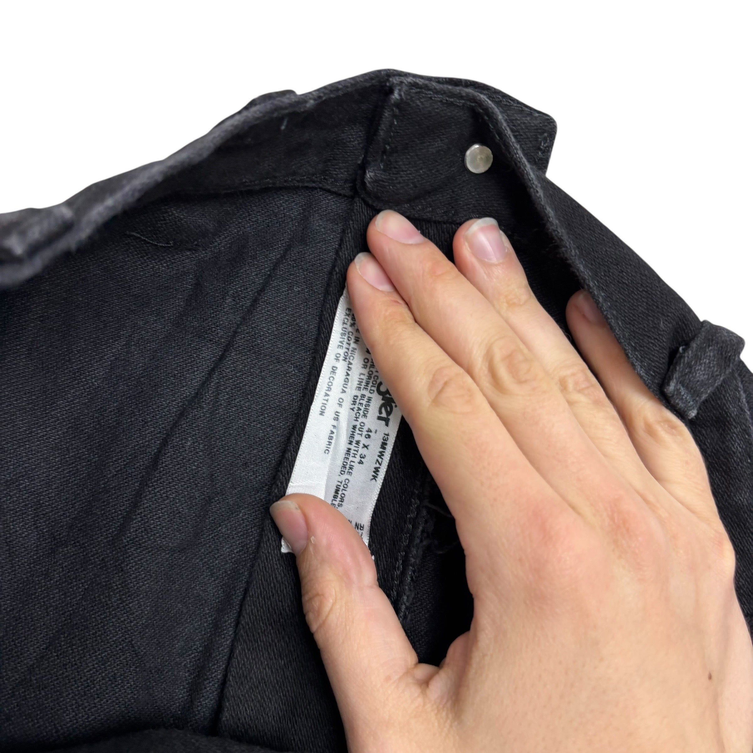 Wrangler Jeans Cowboy Cut W46 L34 Mens Black 13MWZ Original Fit Denim (E)