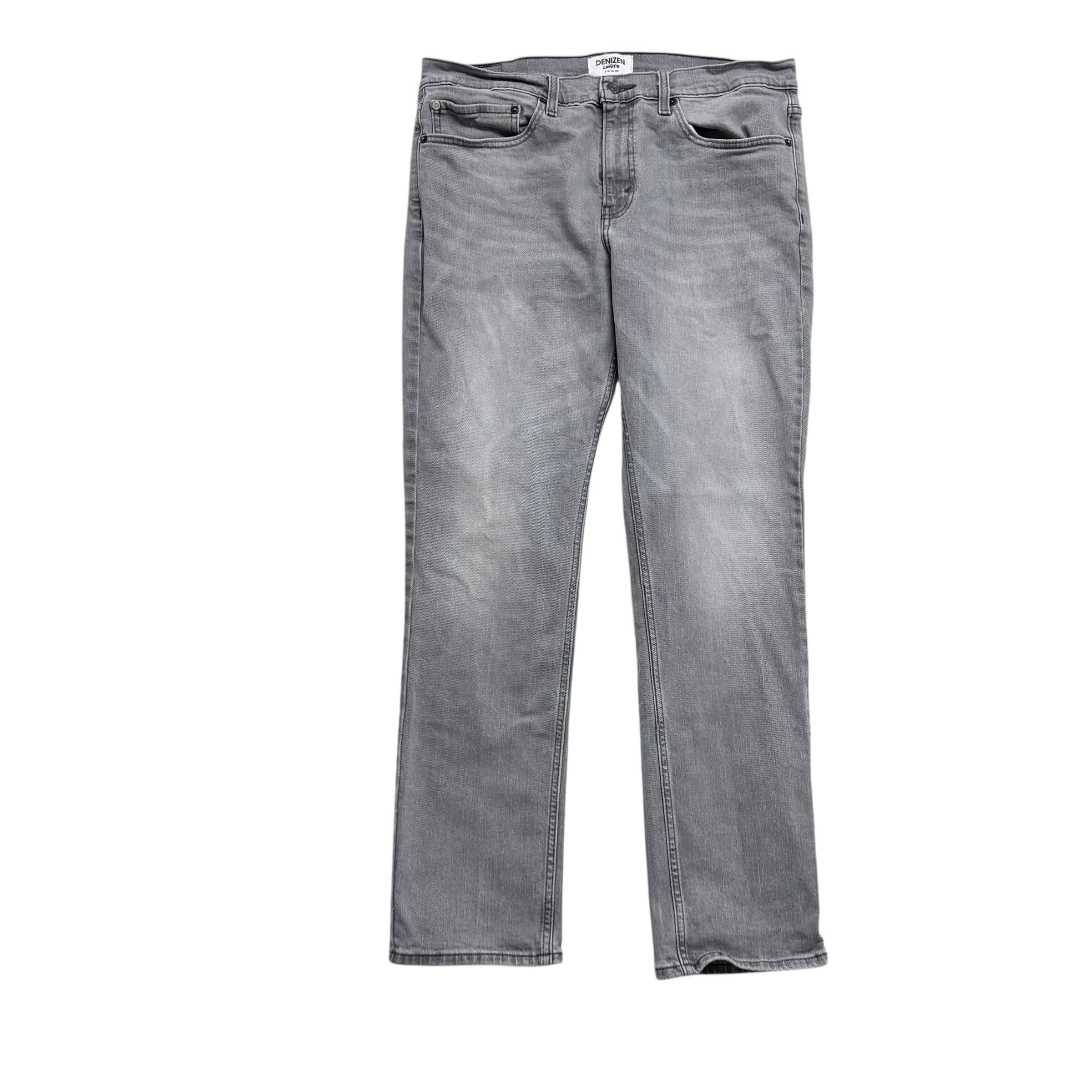 Levis Denizen Jeans W34 L30 Mens Grey Slim Fit Stretch Denim (E)