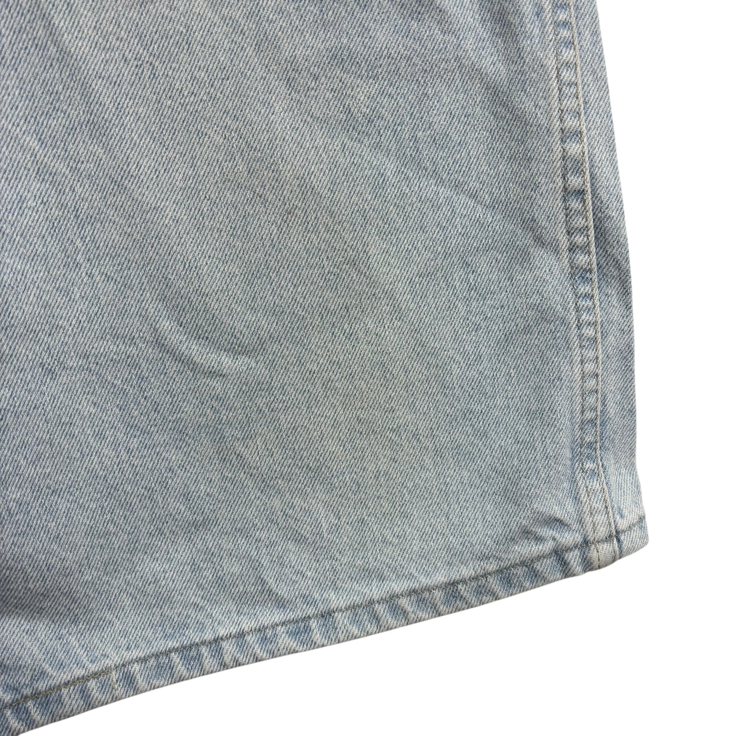 Vintage Wrangler Baggy Jorts W36 Mens Denim Shorts Light Blue Relaxed Fit