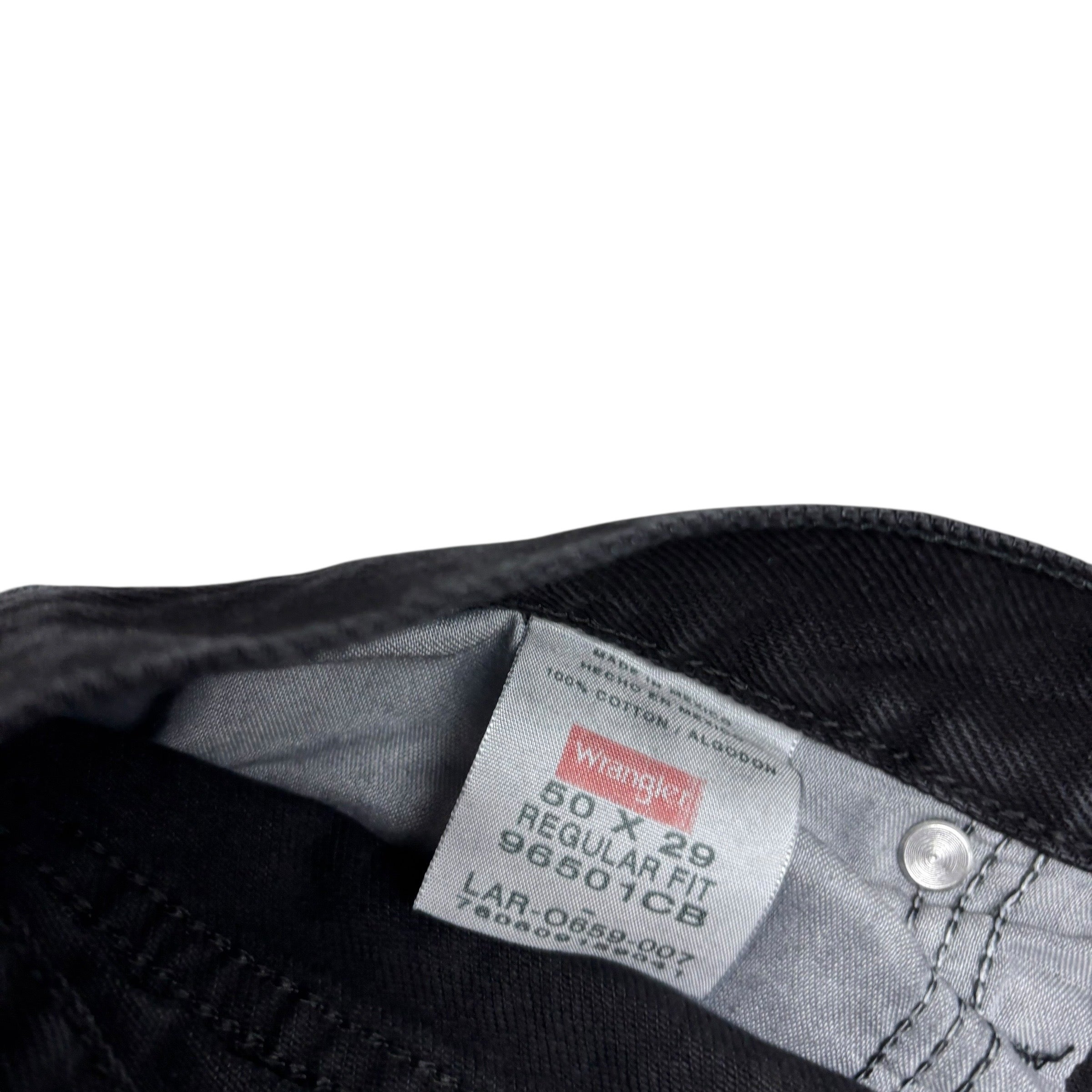 Wrangler Jeans W50 L29 Mens Black Relaxed Straight Fit Baggy Denim (E)