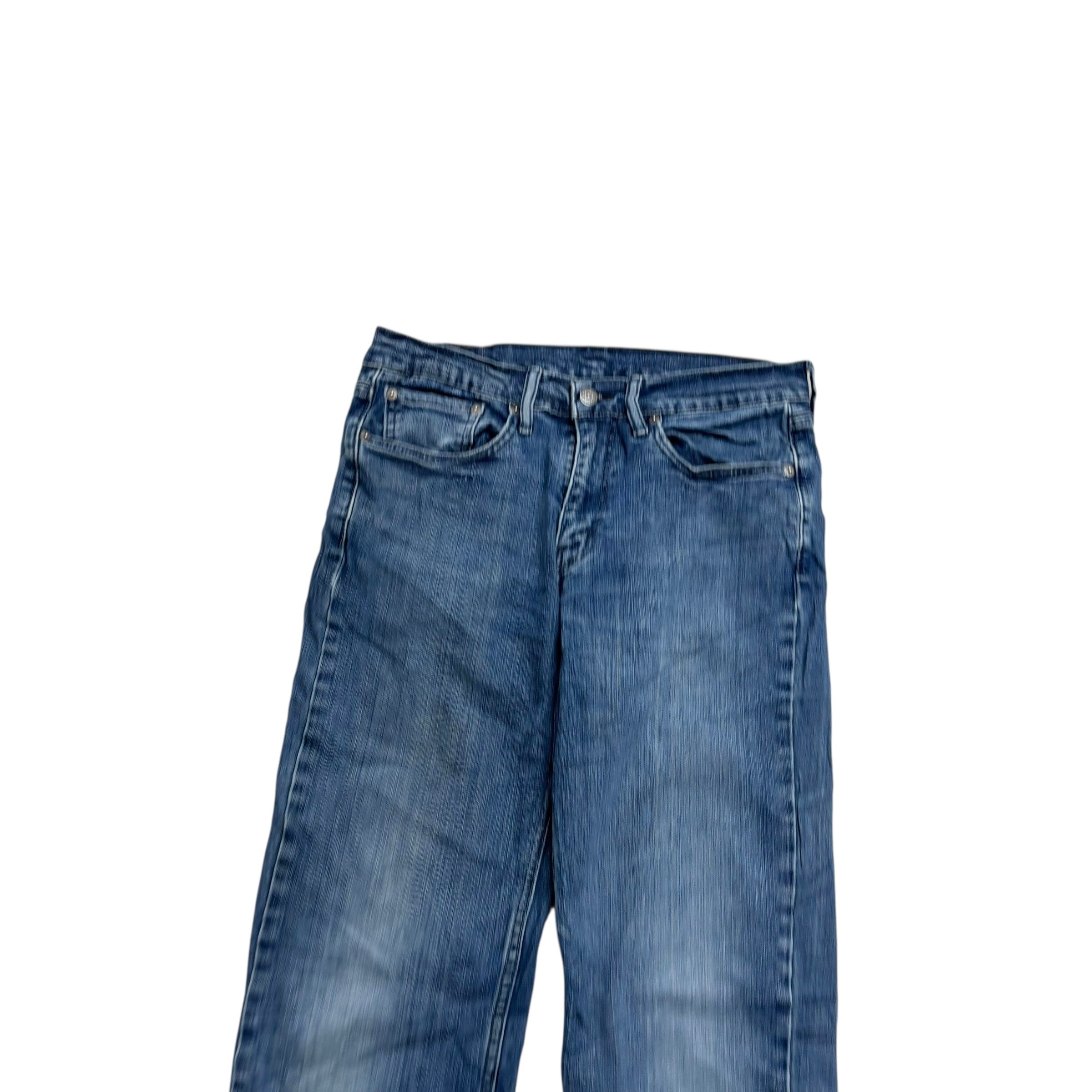 Levis 514 Jeans W32 L32 Mens Mid Blue Regular Straight Fit Stretch Denim