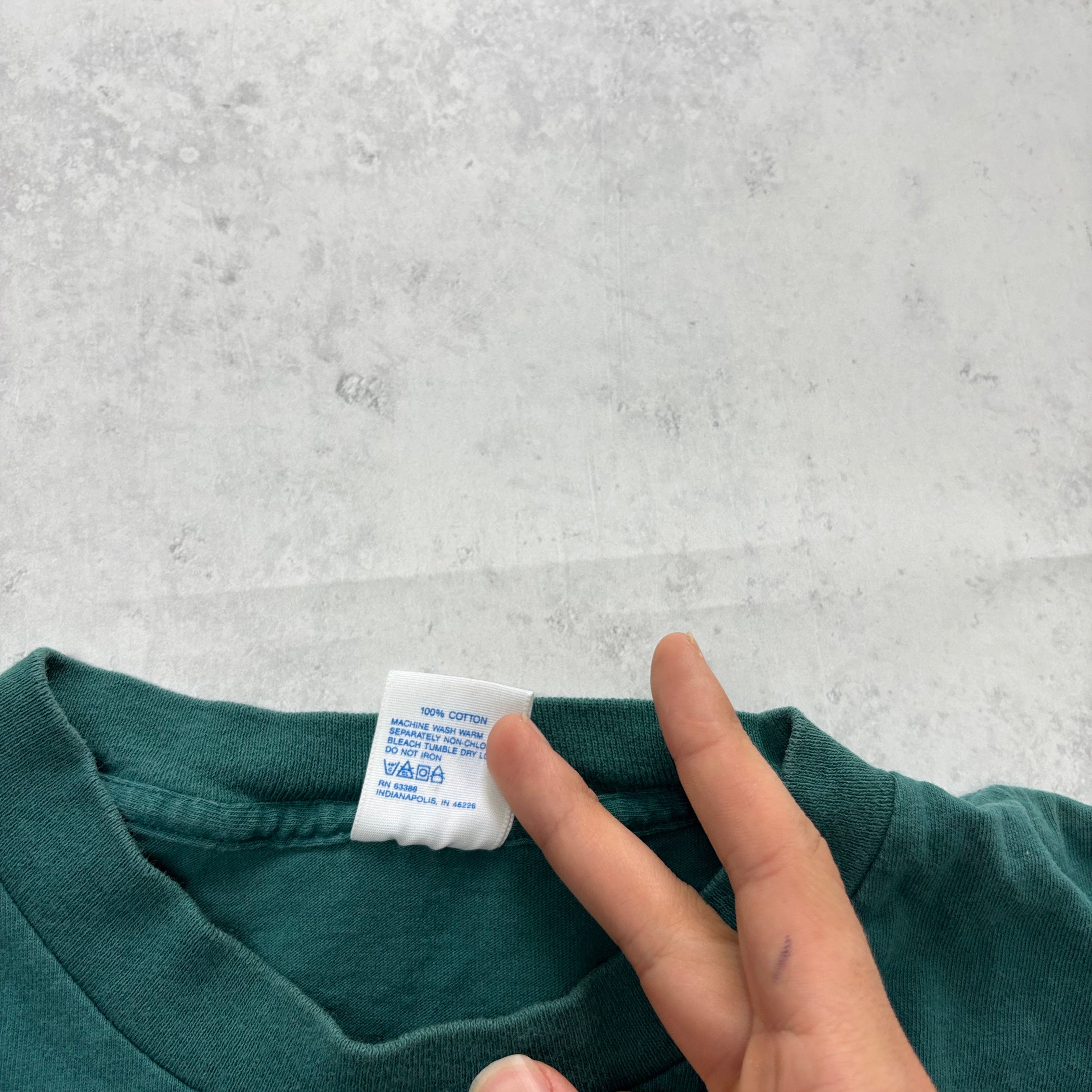 Vintage T Shirt Mens Medium Blue Single Stitch Graphic Print 90s NFL (E)