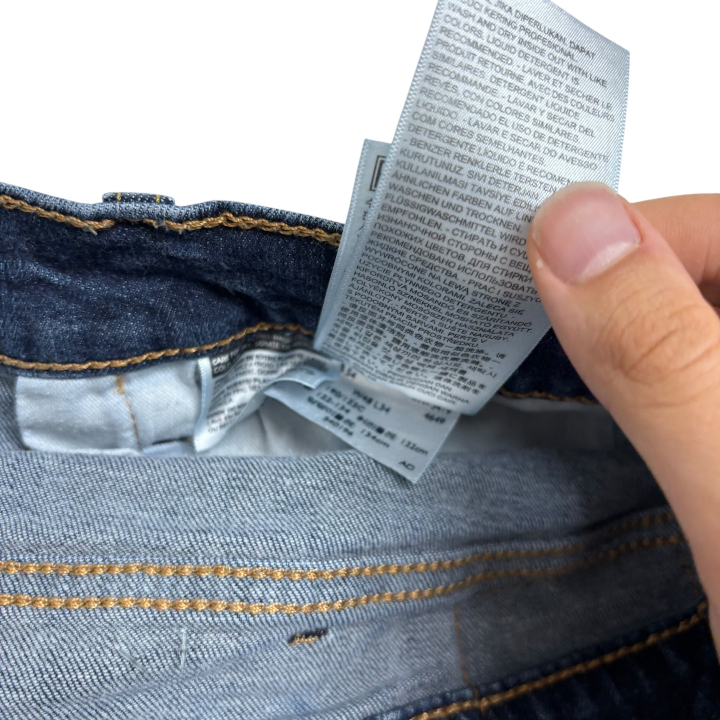 Levis 541 Jeans W46 L31 Mens Dark Blue Athletic Tapered Fit Stretch Denim